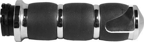 **Avon & Velvet Air Compatible Motorcycle Grips with Throttle - RPM AIR-96 - Fits Harley Davidson & Boss Black - Perfect for Cruiser & Touring Bikes**