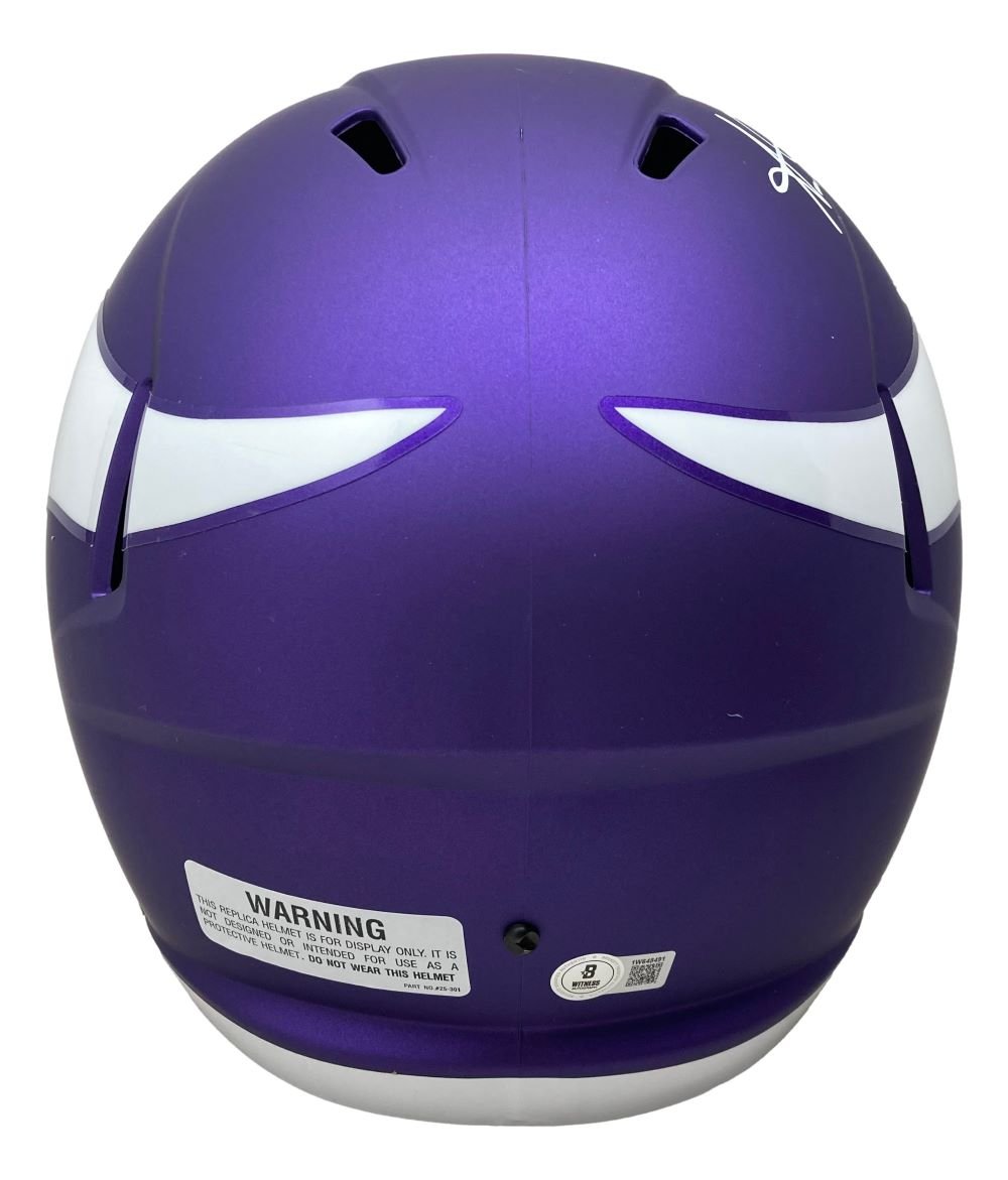 Aaron Jones Autographed Minnesota Vikings Full Size Replica Speed Helmet - Limited Edition Collectible for NFL Fans, Perfect for Display in Man Cave or Sports Memorabilia Collection
