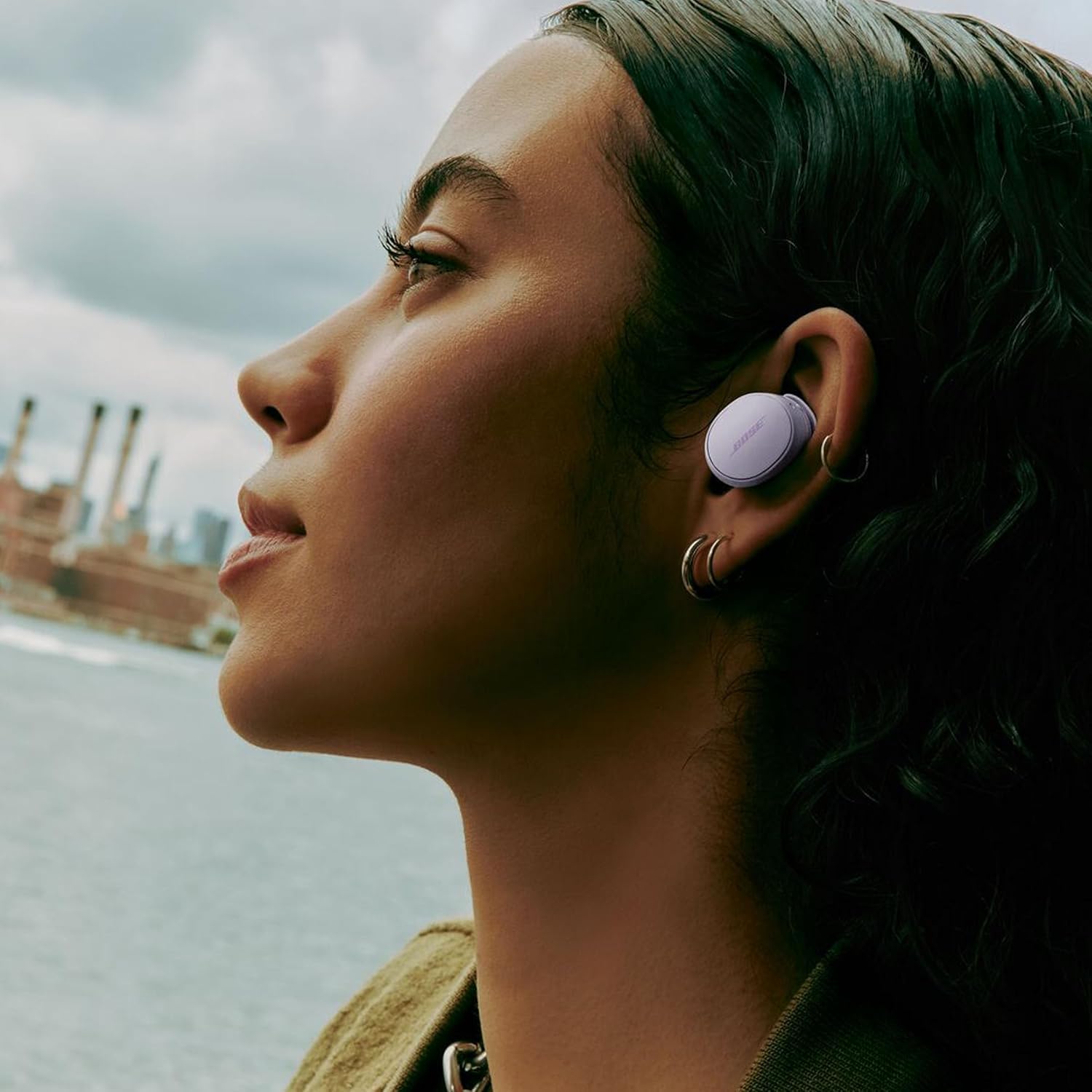 Bose QuietComfort Wireless Noise Cancelling Earbuds - Active Noise Cancellation Bluetooth Earbuds with 8.5H Battery & Portable Charger (Chilled Lilac) | Perfect for Travel, Workouts & Office Use