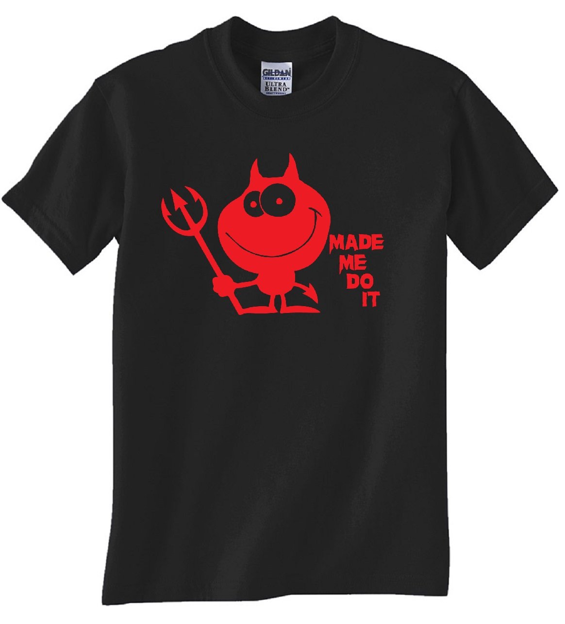 Devil Made Me Do It Black T-Shirt - Gothic Style for Casual Wear
