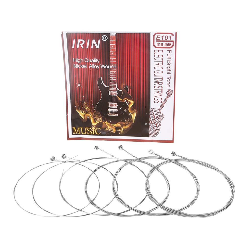 BOBEINI 6-Pack Electric Guitar Strings Set - Steel Core Nickel Alloy Wound (.010-.046 Gauge) for Rock, Blues & Metal - Perfect for Stage Performance & Studio Recording
