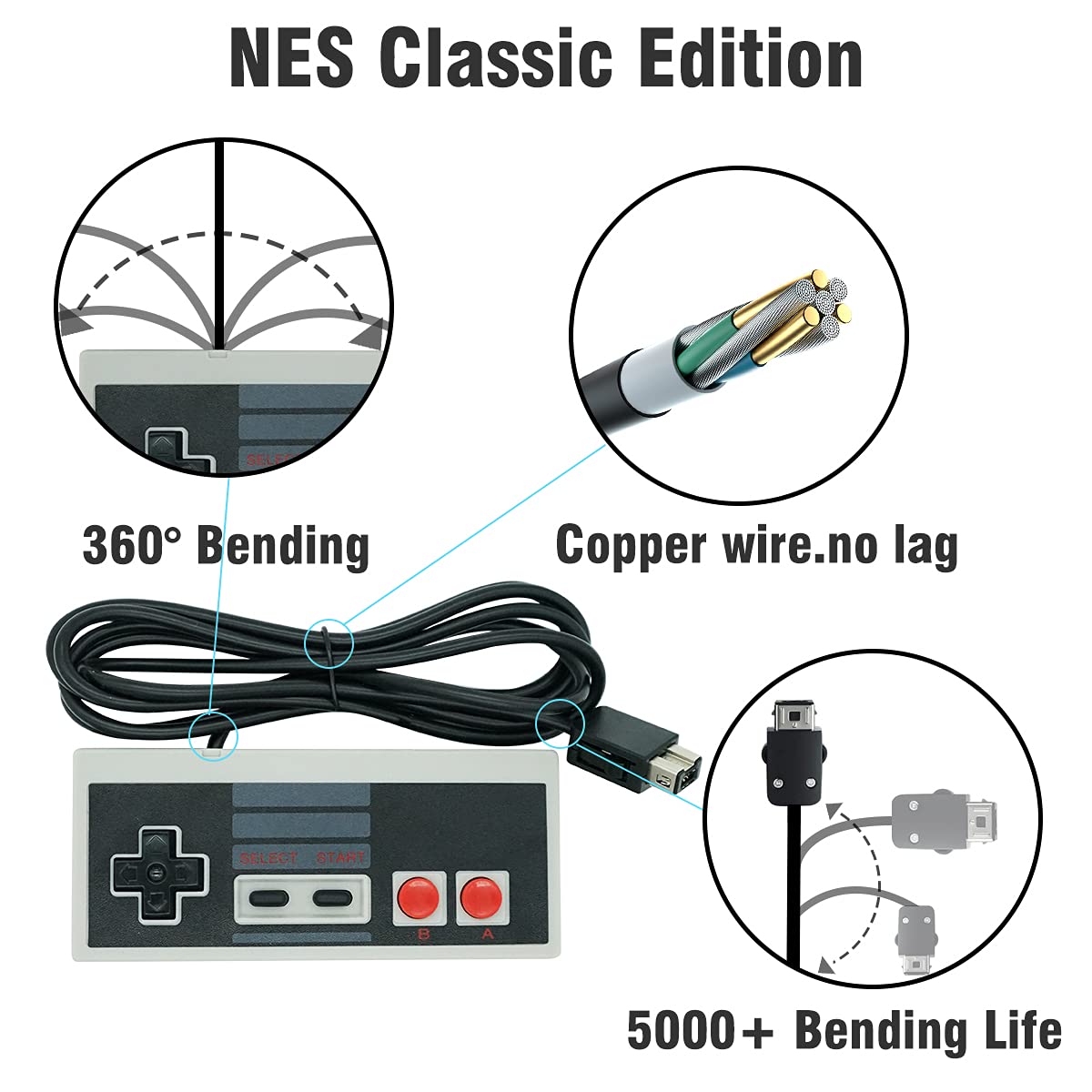 Nintendo Switch AC Power Adapter - Fast Charger with 5FT Cable, Compatible with Switch/Switch Lite/Switch OLED & TV Dock Mode - Perfect for Gaming at Home or Travel