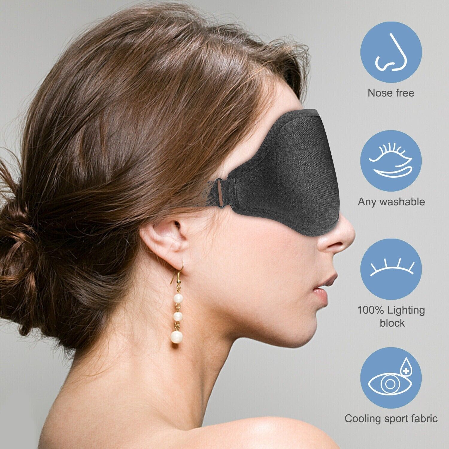3D Sleep Mask for Men & Women - Blackout Eye Mask for Sleeping, Travel & Relaxation - Perfect for Night Shifts, Airplane Travel & Meditation
