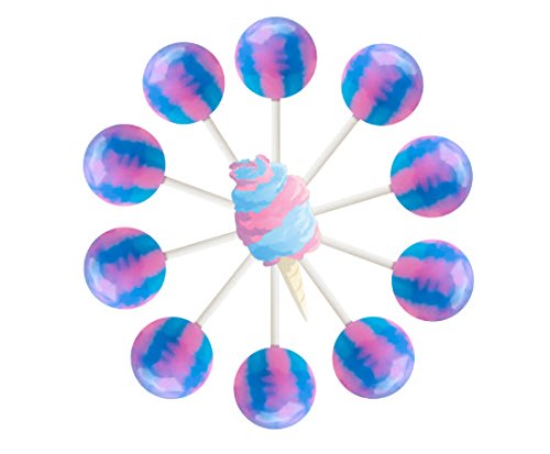 10ct. Cotton Candy Flavored Lollipops - Bulk Candy for Parties, Favors & Gifts - Sweet Treats for Birthdays, Halloween & Events