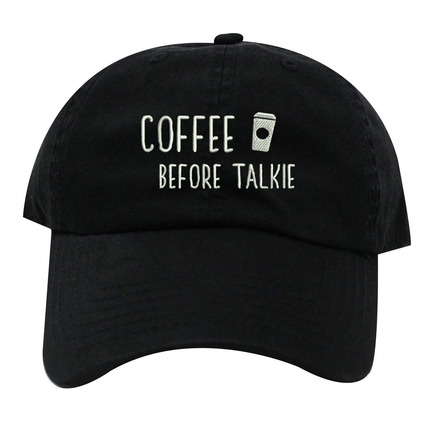 INK STITCH Coffee Before Talkie USA Unstructured Cotton Baseball Caps - 21 Color Options for Men & Women - Perfect for Casual Wear, Outdoor Activities & Sports