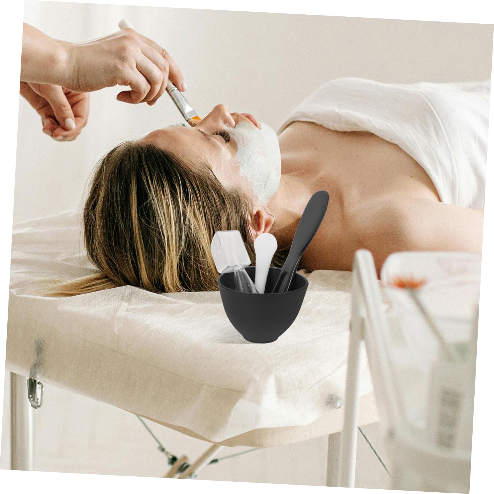 1 Set Black PP Silicone Facial Mask Mixing Bowl - DIY Skin Care Blender for Peel Off Masks, Facemask Application & Skincare Routine - Perfect for At-Home Spa, Beauty Treatments & Professional Salon Use