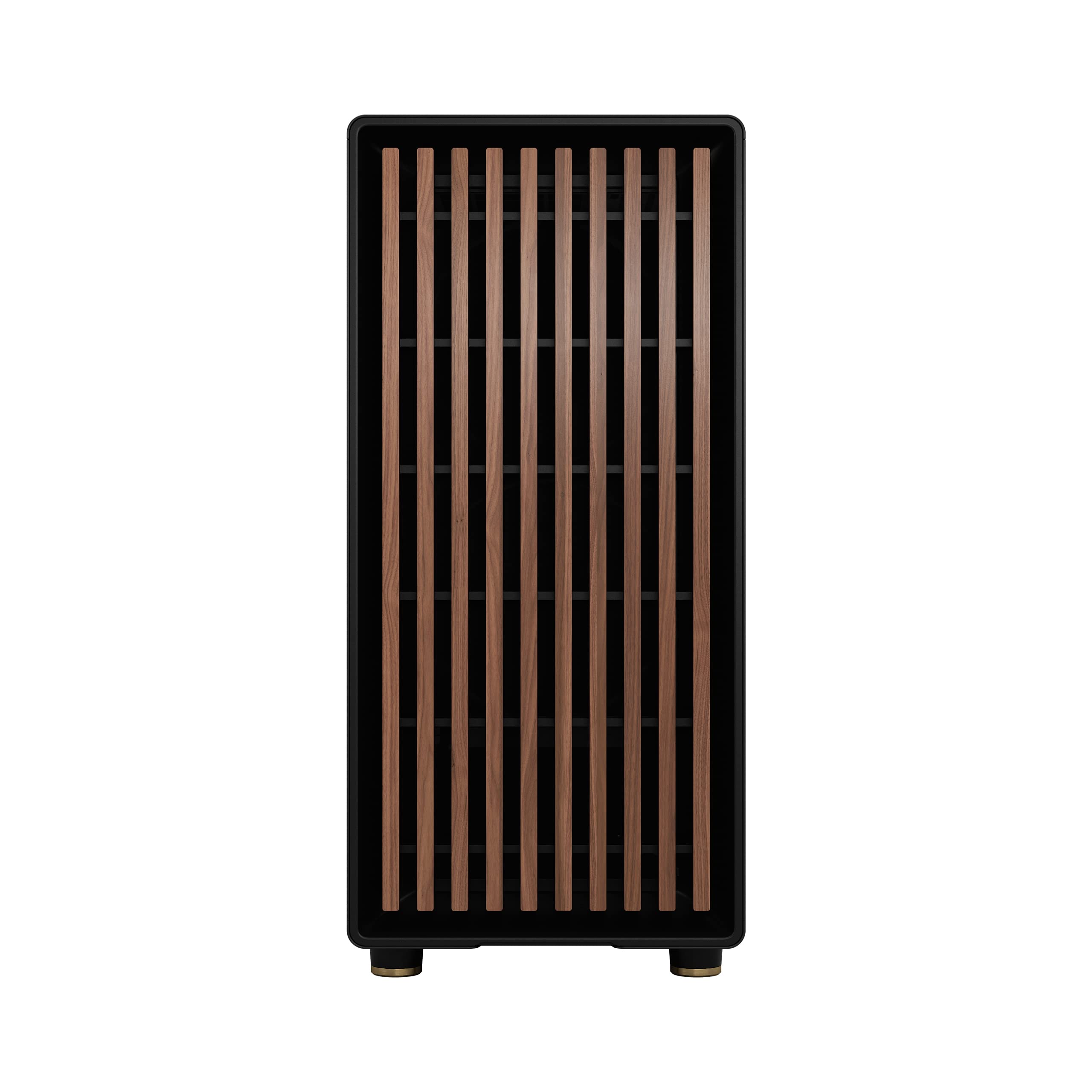 Fractal Design North ATX Mid Tower PC Case - Genuine Walnut Wood Front Panel, Mesh Side Panels, 2x140mm PWM Fans, USB-C - Premium Airflow Gaming Case (Charcoal Black) - Perfect for High-Performance Gaming PCs and Workstation Builds