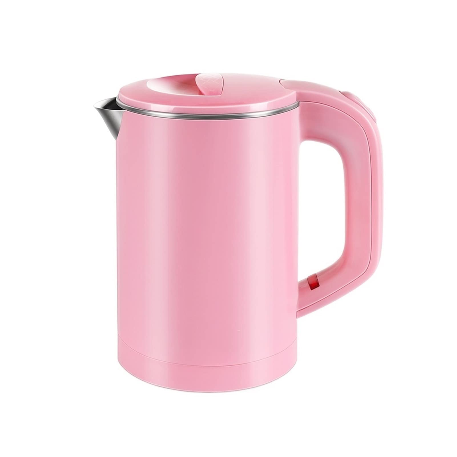 PENXZT 0.6L Portable Electric Kettle - Stainless Steel Travel Kettle for Tea & Coffee, 800W Fast Heating, Wireless Design (Pink, UK Plug) - Perfect for Home, Office, Camping & Travel Use