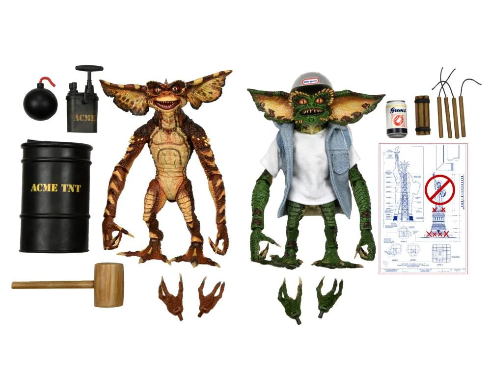 NECA Demolition Gremlins Two-Pack Action Figures - Gremlins 2: The New Batch Movie Collectibles - Perfect for Display, Gifts, and Horror Fans Collections
