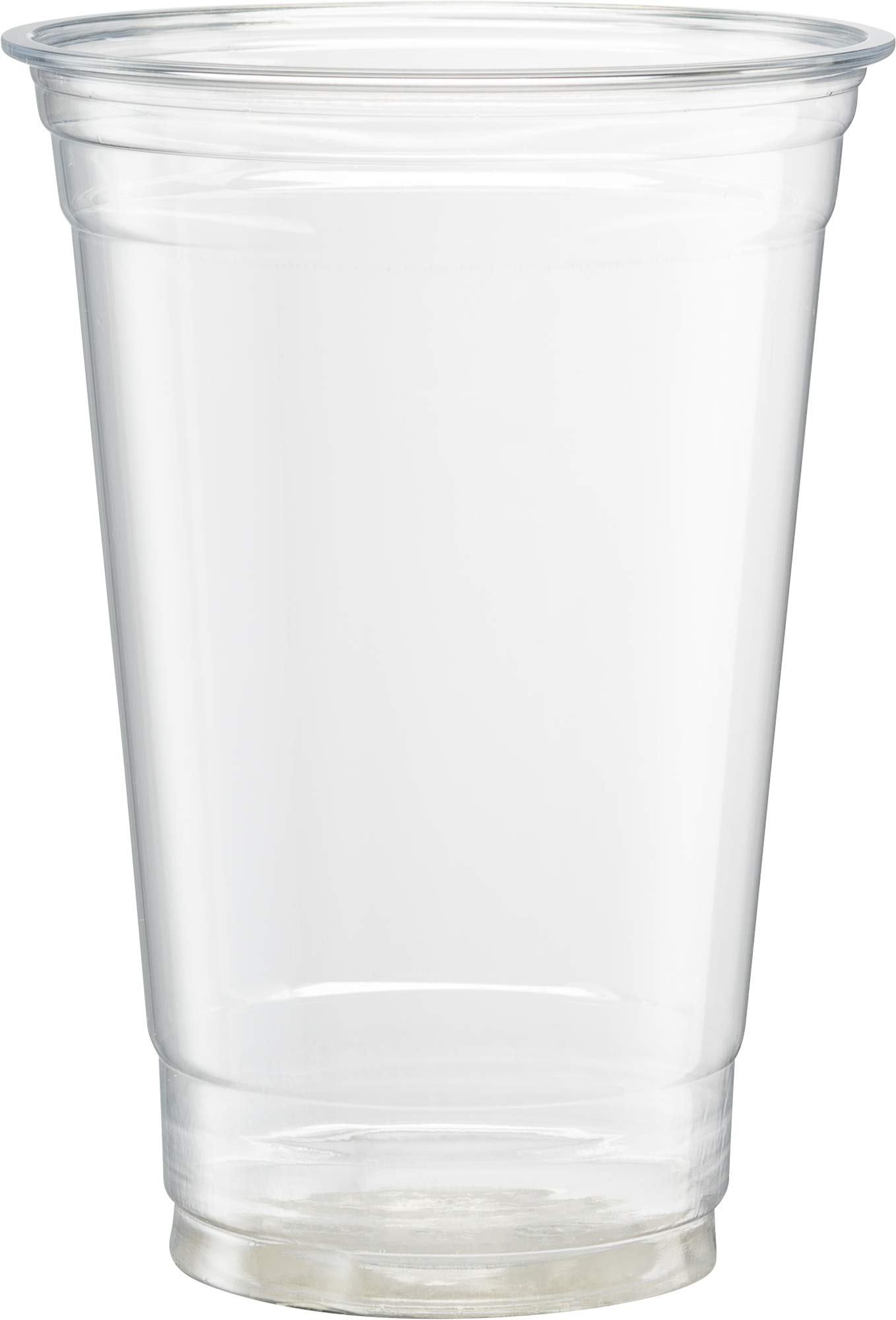 100-Pack 20oz Clear PET Plastic Cups for Iced Coffee, Cold Drinks, Smoothies, Slushies - Disposable Party Cups for Home, Office, Cafes & Events