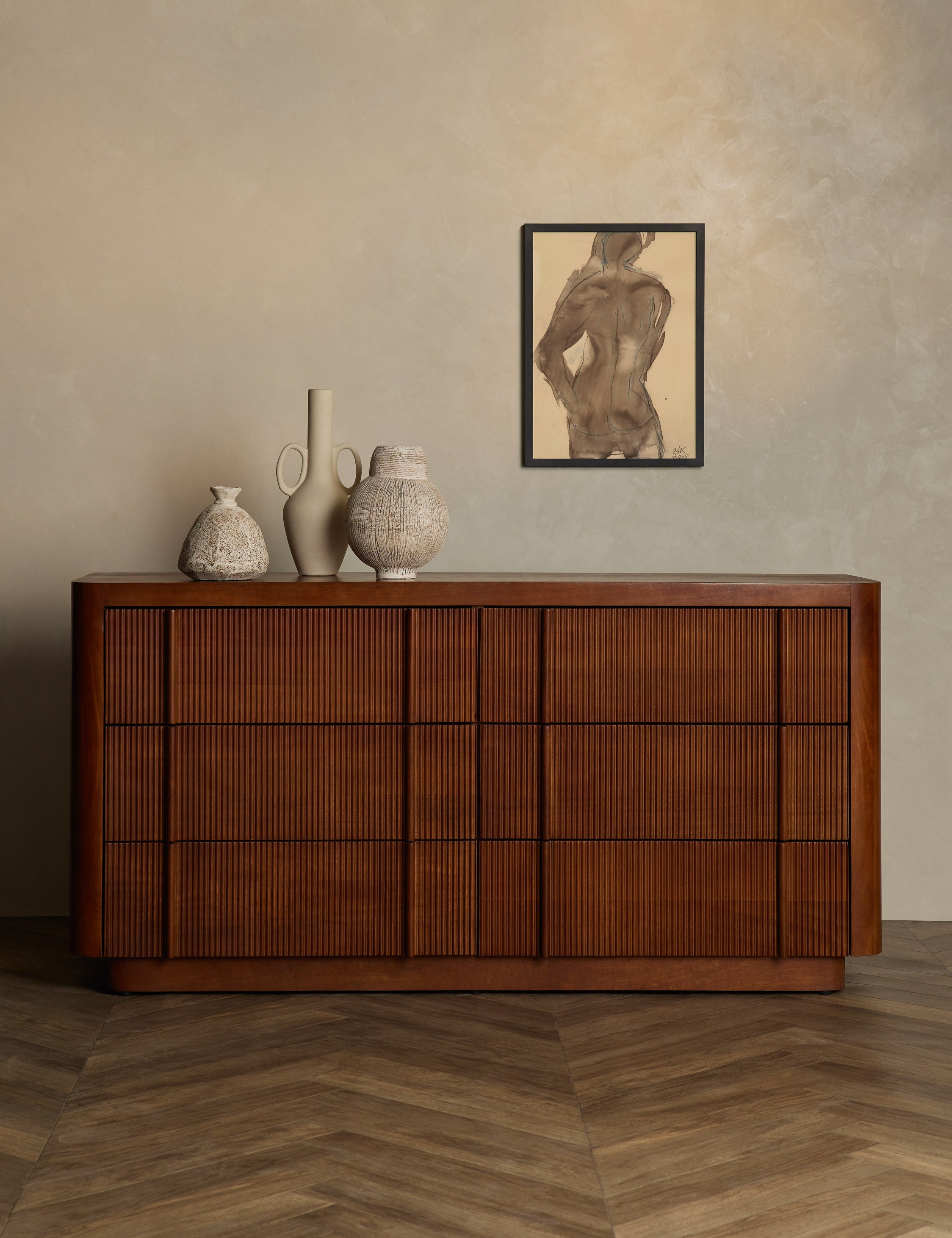 Sarah Sherman Samuel Merrit Dresser - Modern Wooden Dresser with 6 Drawers for Bedroom Storage & Organization | Perfect for Master Bedroom, Guest Room & Nursery