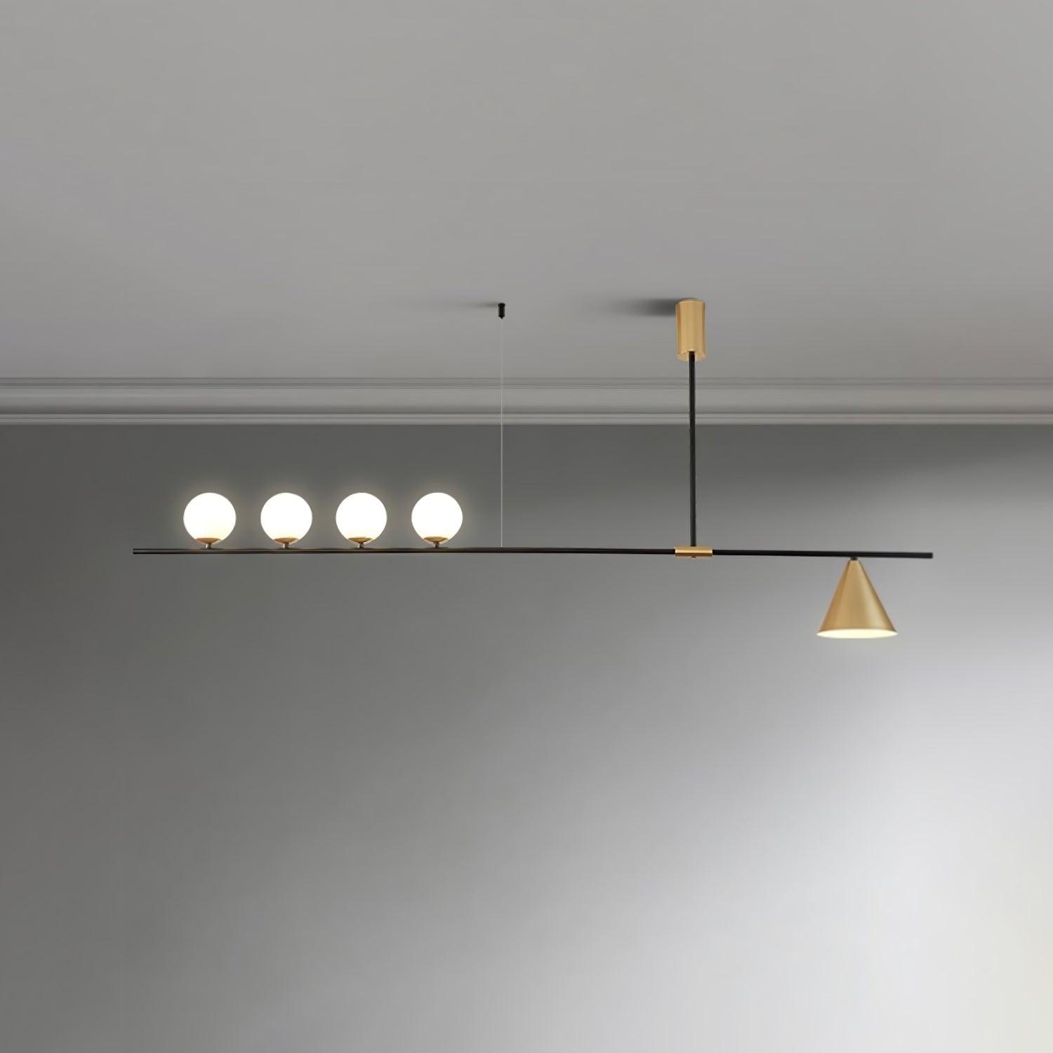 Eclipse Linear Suspension Light - Modern LED Pendant Lighting Fixture for Kitchen Island, Dining Room & Living Room | Dimmable Hanging Light with Adjustable Height