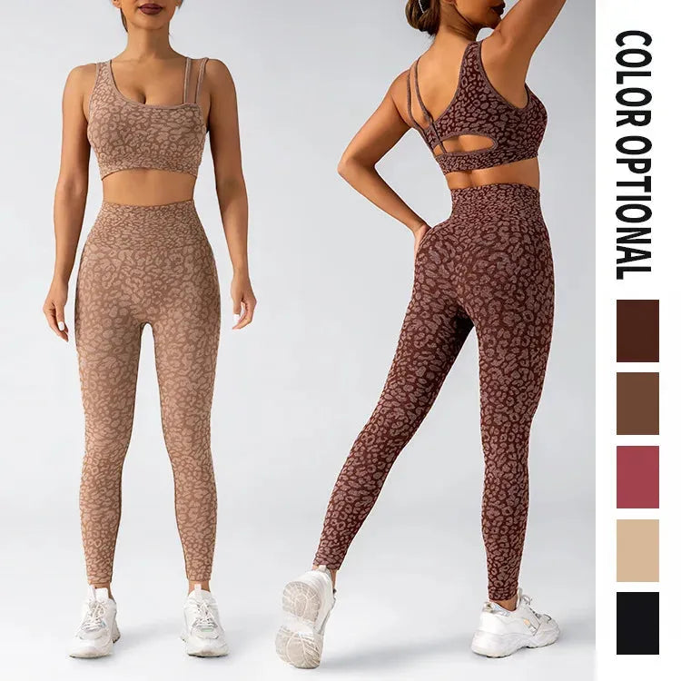 **Women's Yoga Set - Seamless Leggings & Sports Bra - Gym Workout Running Fitness Clothes - Perfect for Yoga, Pilates, and Active Lifestyle**