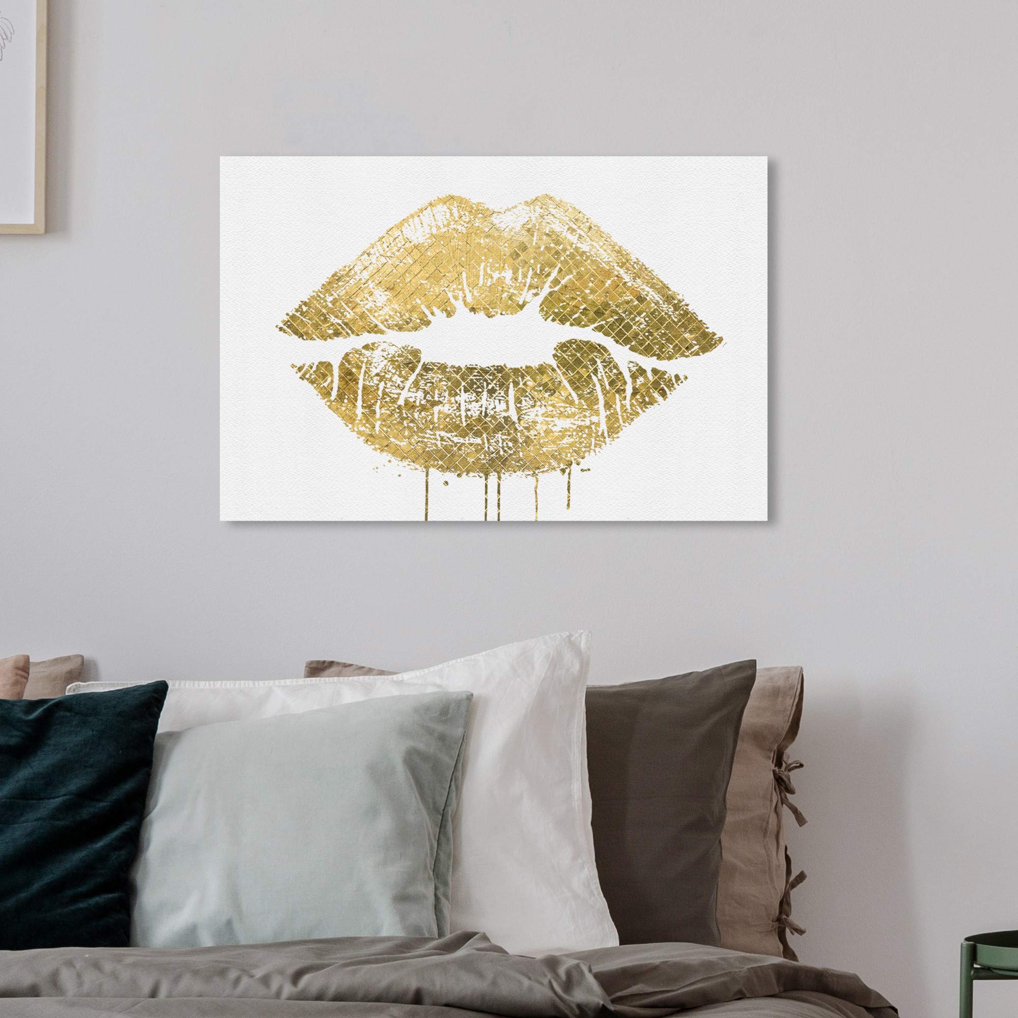 Oliver Gal Artist Co. Fashion & Glam Wall Art Canvas Prints - 24x16 Inch Home Decor in White & Gold | Perfect for Living Room, Bedroom & Office Wall Decor