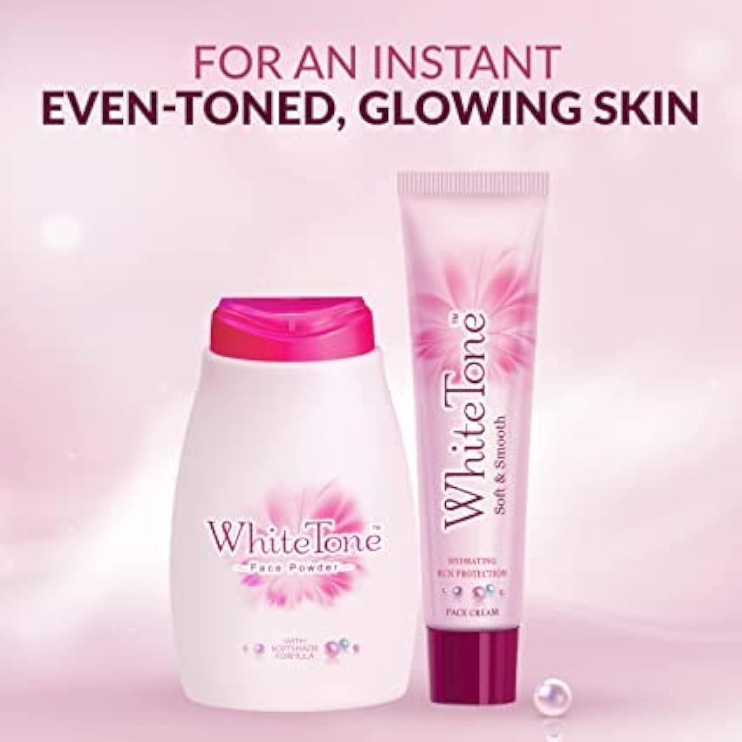 White Tone Face Powder & Cream Set (70G + 50G) - Brightening Makeup Combo for Flawless Skin | Perfect for Daily Use & Special Occasions