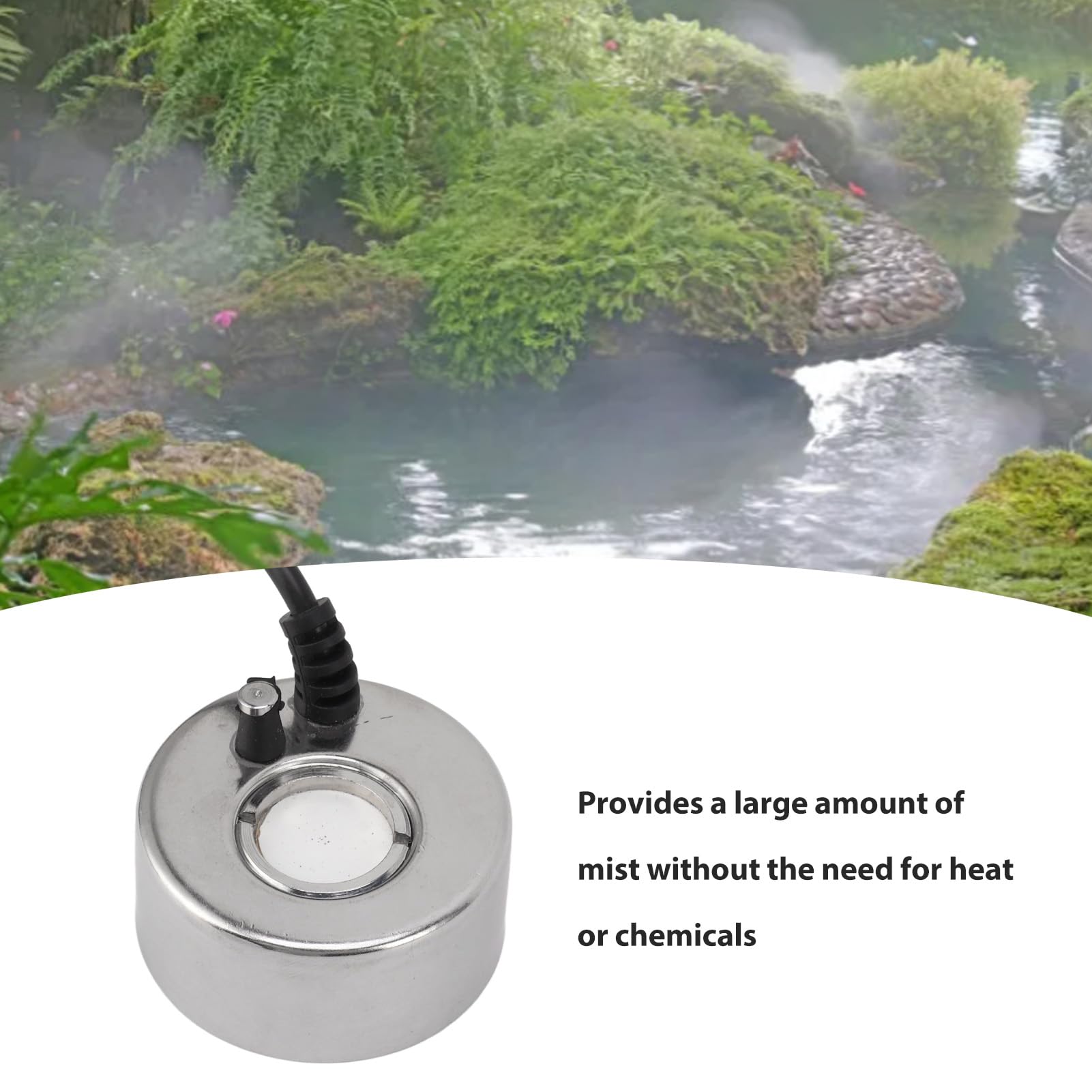 Ultrasonic Mist Maker - 5V DC Indoor/Outdoor Water Fountain Atomizer for Ponds, Bonsai, Aquariums & Landscaping | Durable Alloy Design | Perfect for Home Decor, Zen Gardens & Relaxation Spaces