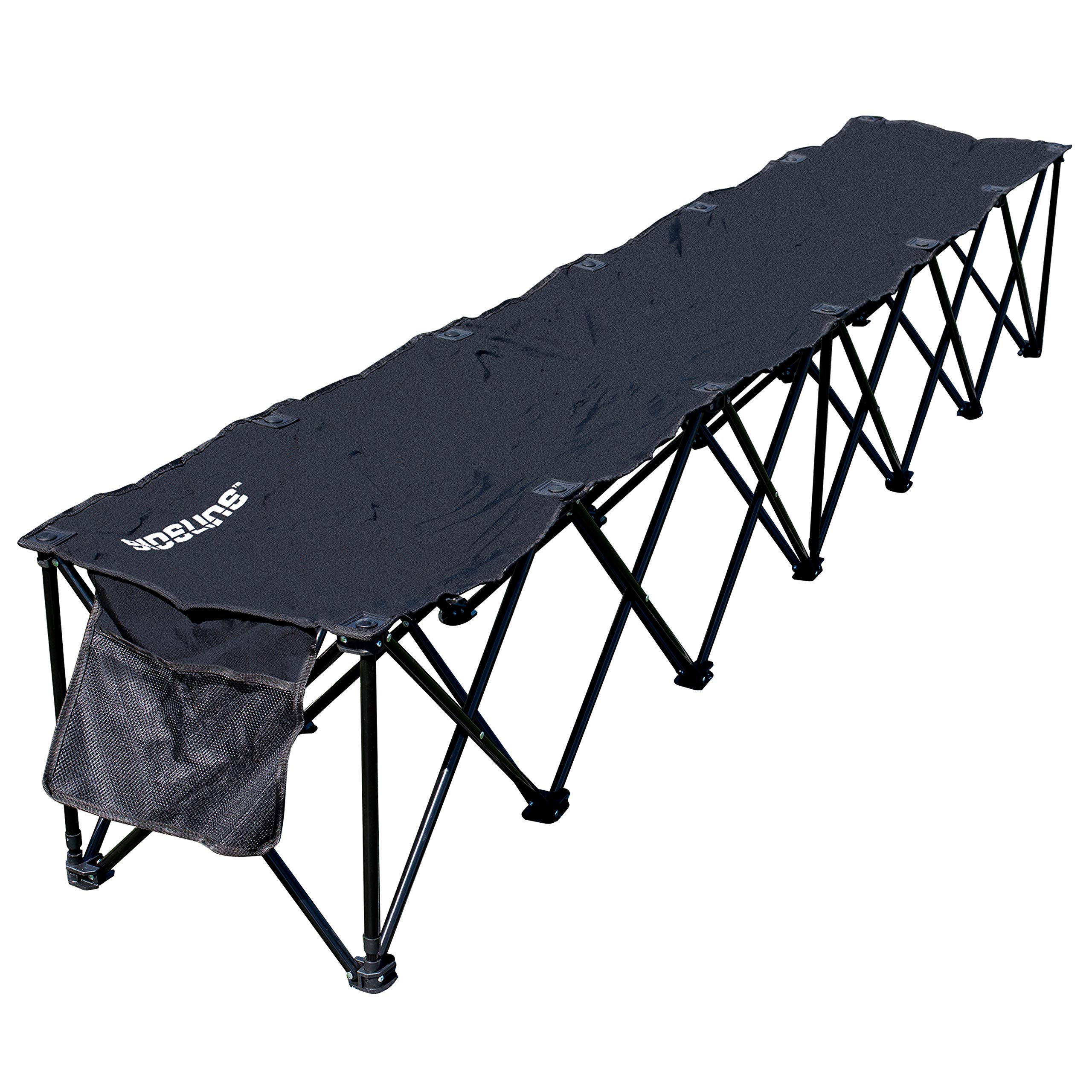 Franklin Sports Sideline Team Bench – 6-Person Collapsible Sports Bench – No Assembly Required – Instant Seating for Soccer, Lacrosse, Football – Heavy Duty Portable Bleacher – Perfect for Games, Practices & Outdoor Events
