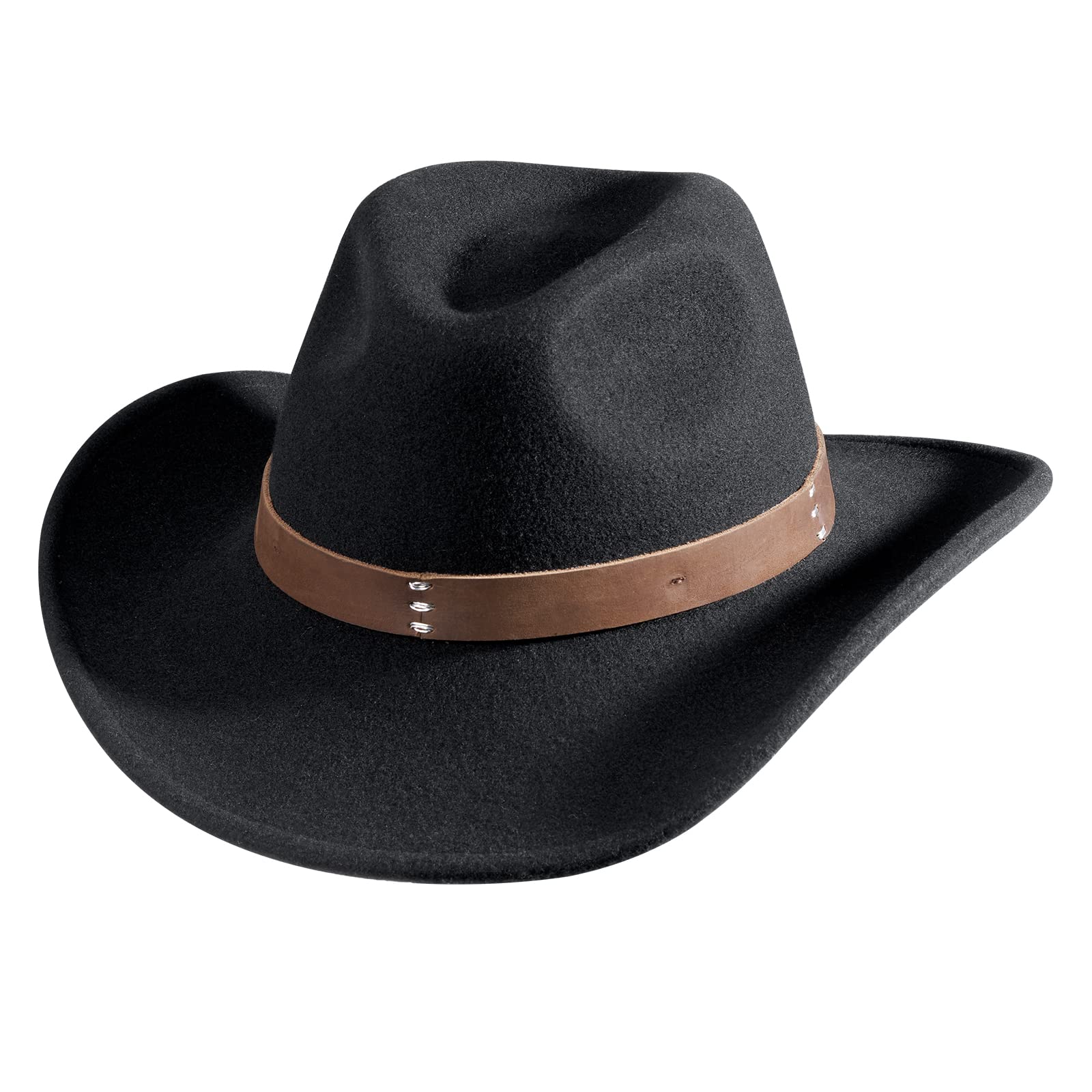 100% Australian Wool Felt Cowboy Hat - Wide Brim Western Style for Men & Women | Rancher, Outback & Panama Hat for Country Rides, Rodeos & Outdoor Adventures