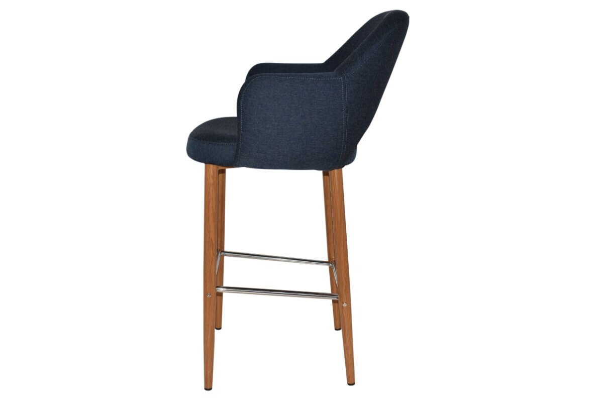 EZ Hospitality Avalon Stool with Arms - Light Oak Finish - 750mm Seat Height - Perfect for Kitchen Islands, Bars & Commercial Settings