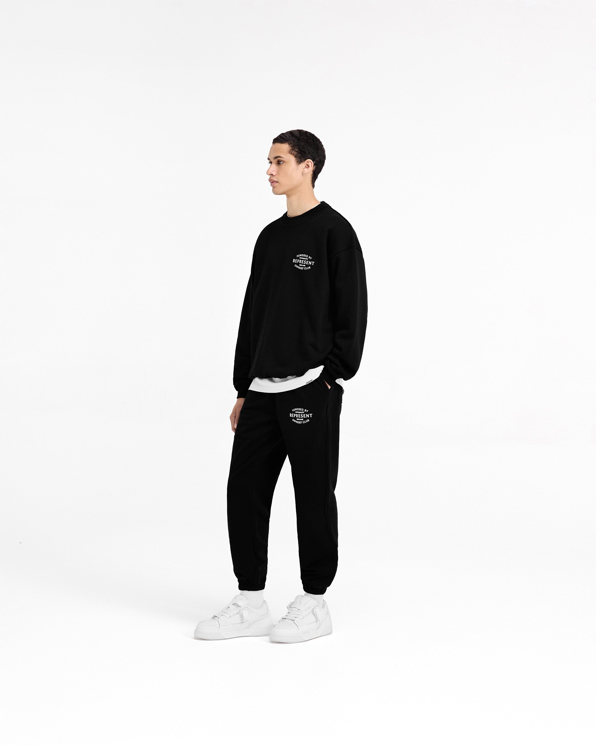 Represent Owners Club Stamp Sweater - Jet Black | Men's Luxury Streetwear Pullover | Perfect for Casual Outfits & Urban Fashion