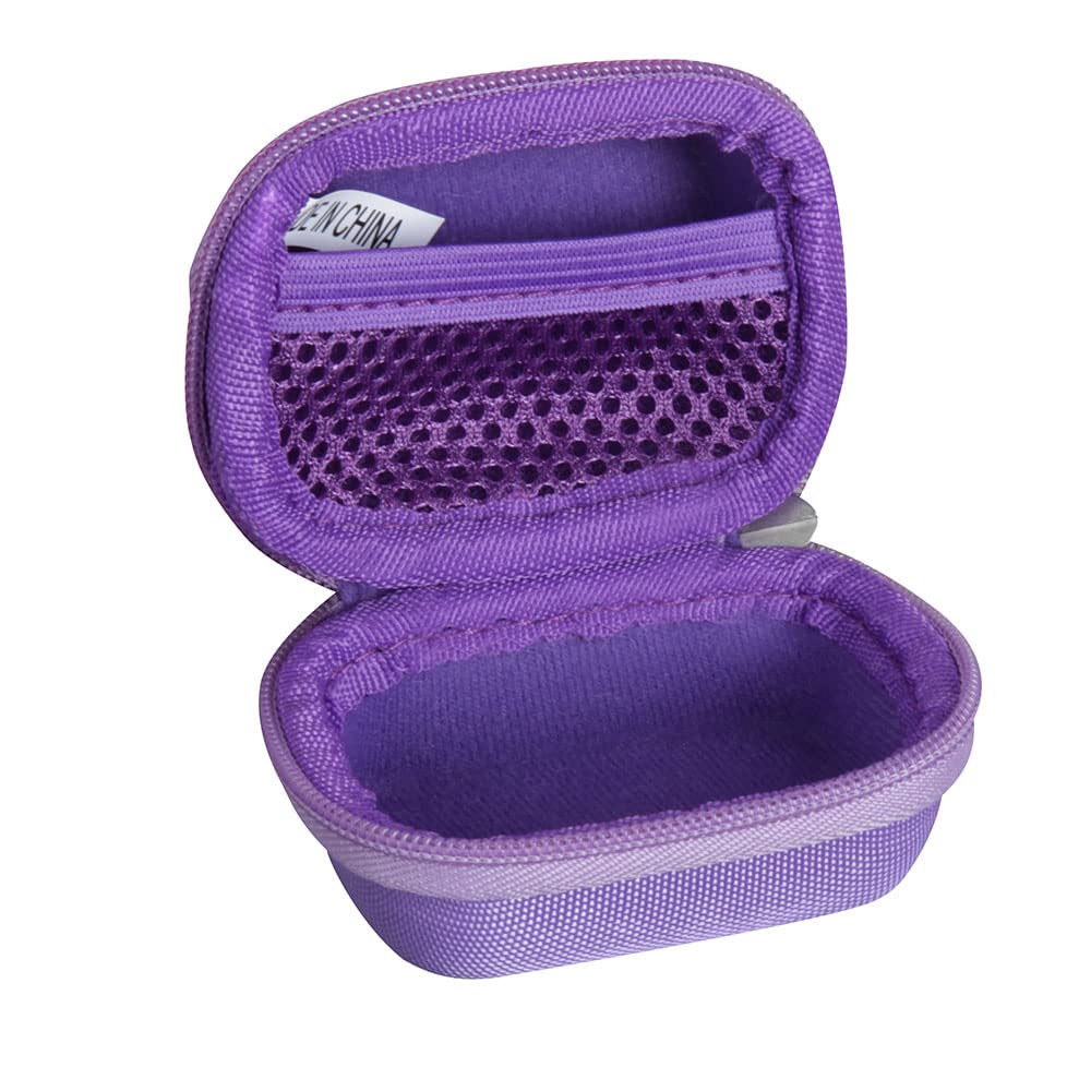 Hermitshell Hard Travel Case for Jabra Elite 3 Wireless Earbuds - Protective Storage Box for Bluetooth Headphones (Purple) - Perfect for Travel, Gym & Daily Commute