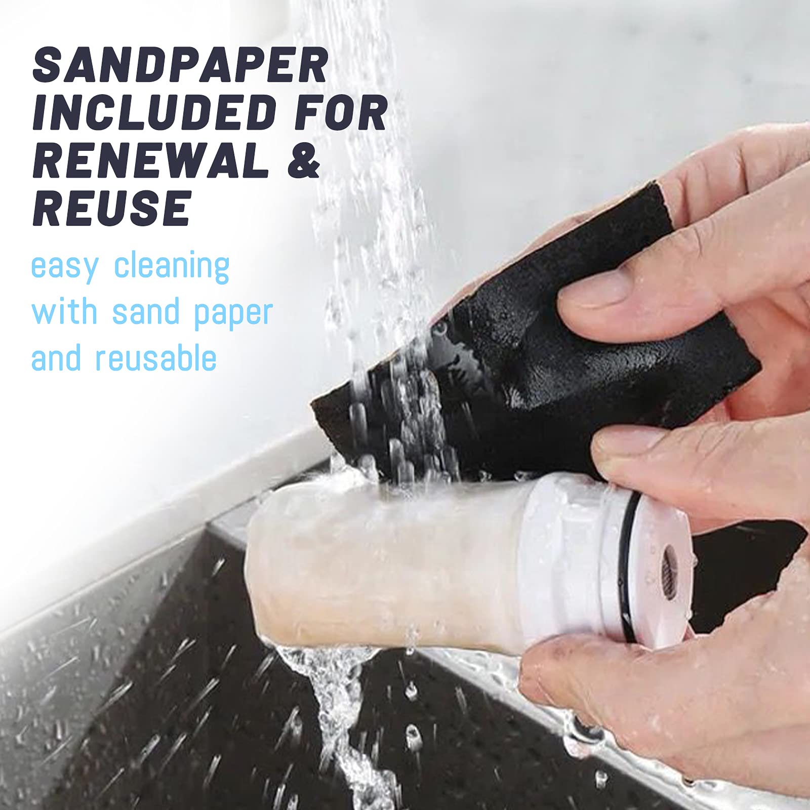 Premium Faucet Water Filter Cartridge x 2 - Ceramic Replacement Filter Element for Tap Water Purifier | Clean Drinking Water for Kitchen, Bathroom & RV Use