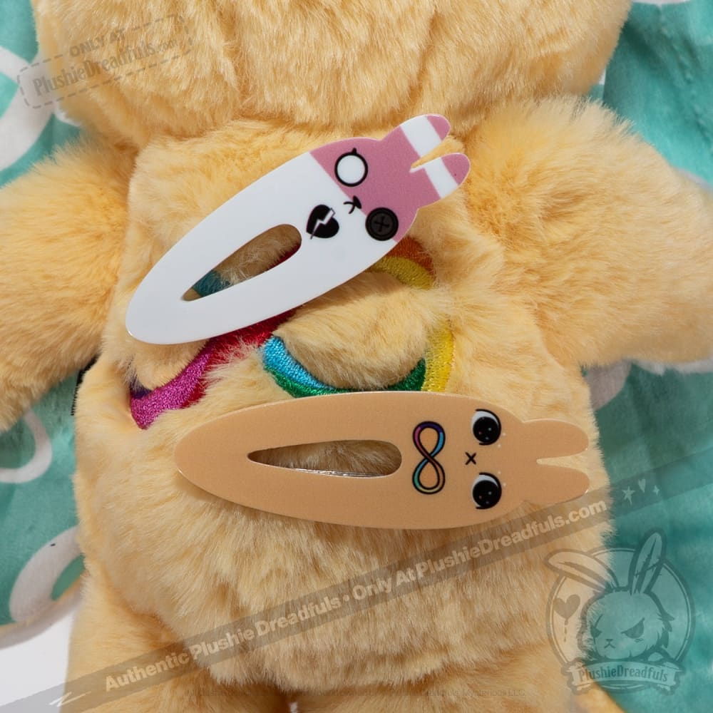 Plushie Dreadfuls BPD & Autism Awareness Hair Clips - Cute Mental Health Accessories for Women, Girls (Set of 2) - Perfect for Daily Wear, School, Work & Supportive Gifts