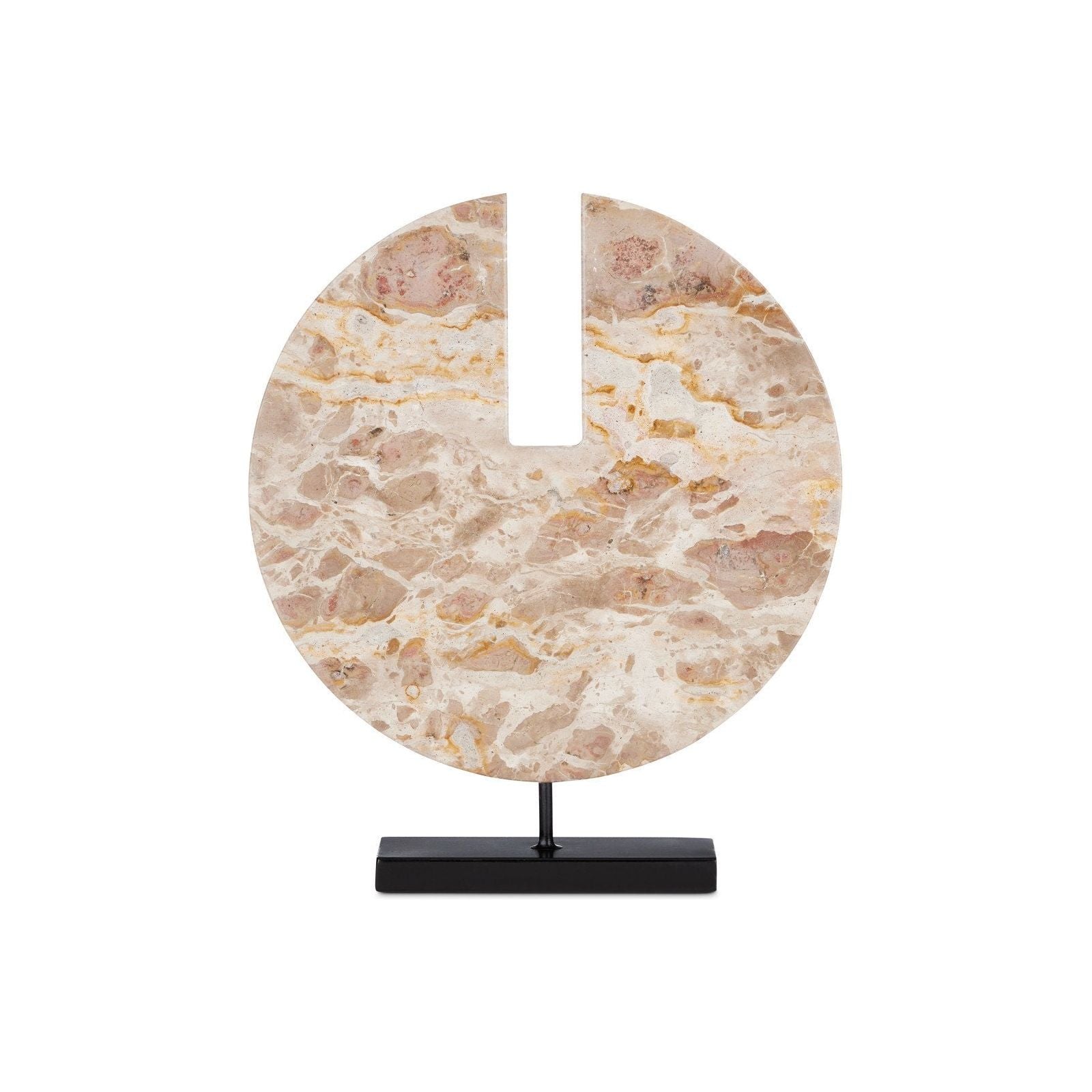 Natural Black Anu Marble Disc - Elegant Home Decor for Tabletops, Shelves & Office Desks | Perfect for Zen Spaces, Modern Interiors & Gift Giving