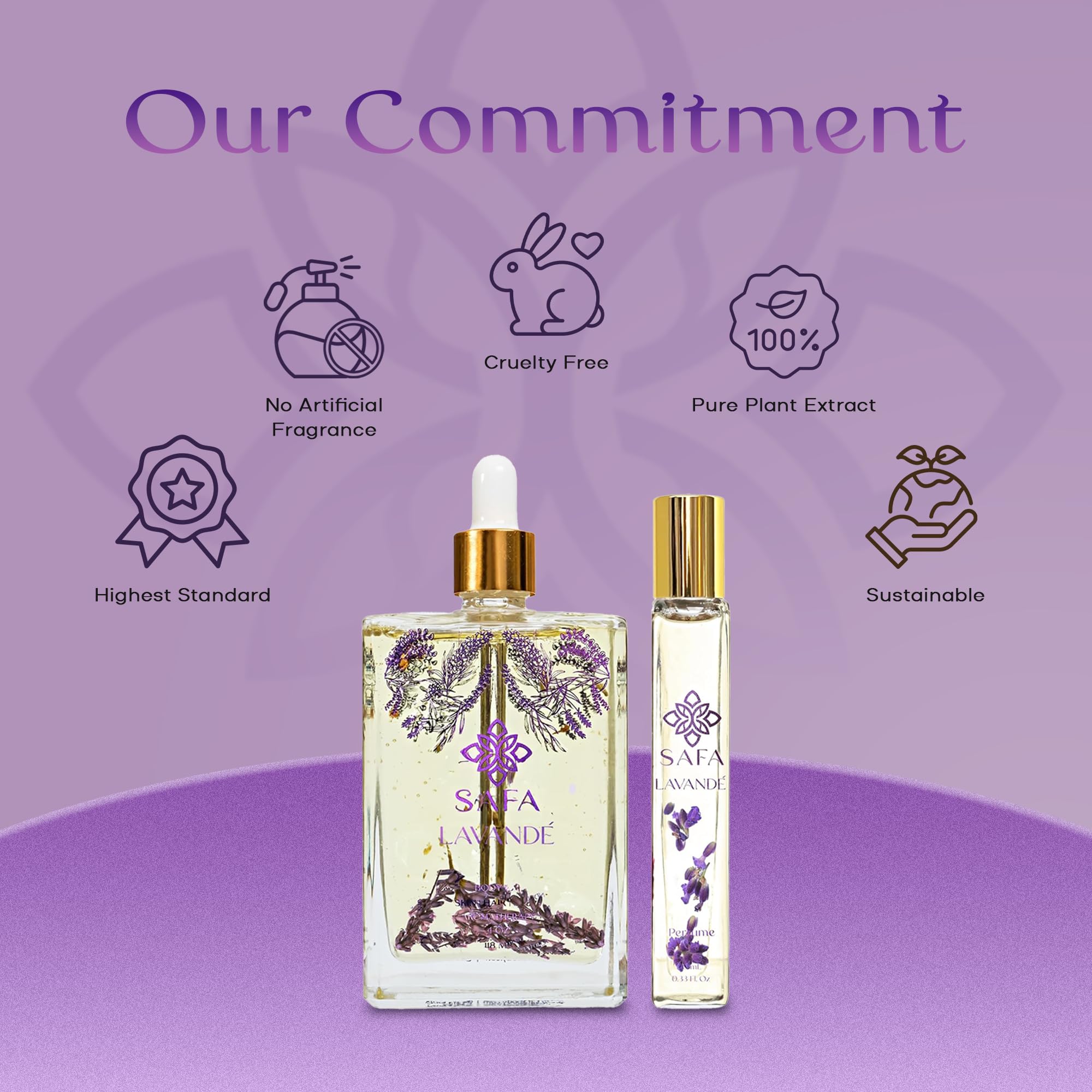 Lavender Essential Oil & Perfume Roller Set - Natural Skin Care for Face, Hair & Nails - Aromatherapy Relaxation Gift Set - Perfect for Stress Relief, Massage & Home Spa