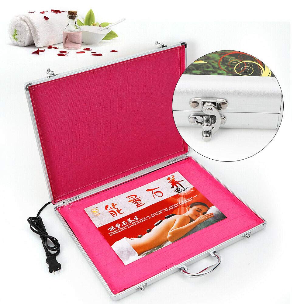 Electric Hot Stone Massage Heater - 110V Portable Spa Warmer with Carrying Case for Deep Tissue Massage & Stress Relief | Professional & Home Massage Therapy Tool | Perfect for Massage Therapists, Salons, Spa Days & Self-Care | Relieves Muscle Pain & Enhances Aromatherapy | Great for Relaxation, Therapeutic Treatments & Home Wellness Routines