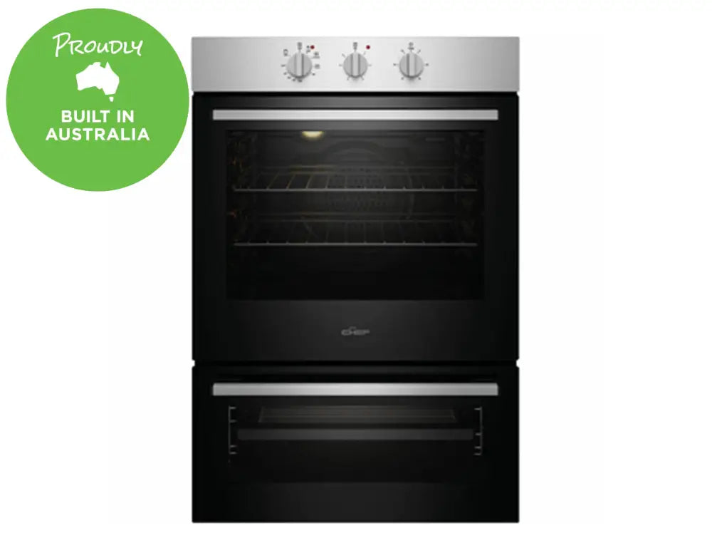 Chef CVE662SB 60cm Stainless Steel Electric Built-In Wall Oven - Perfect for Modern Kitchens, Baking & Roasting