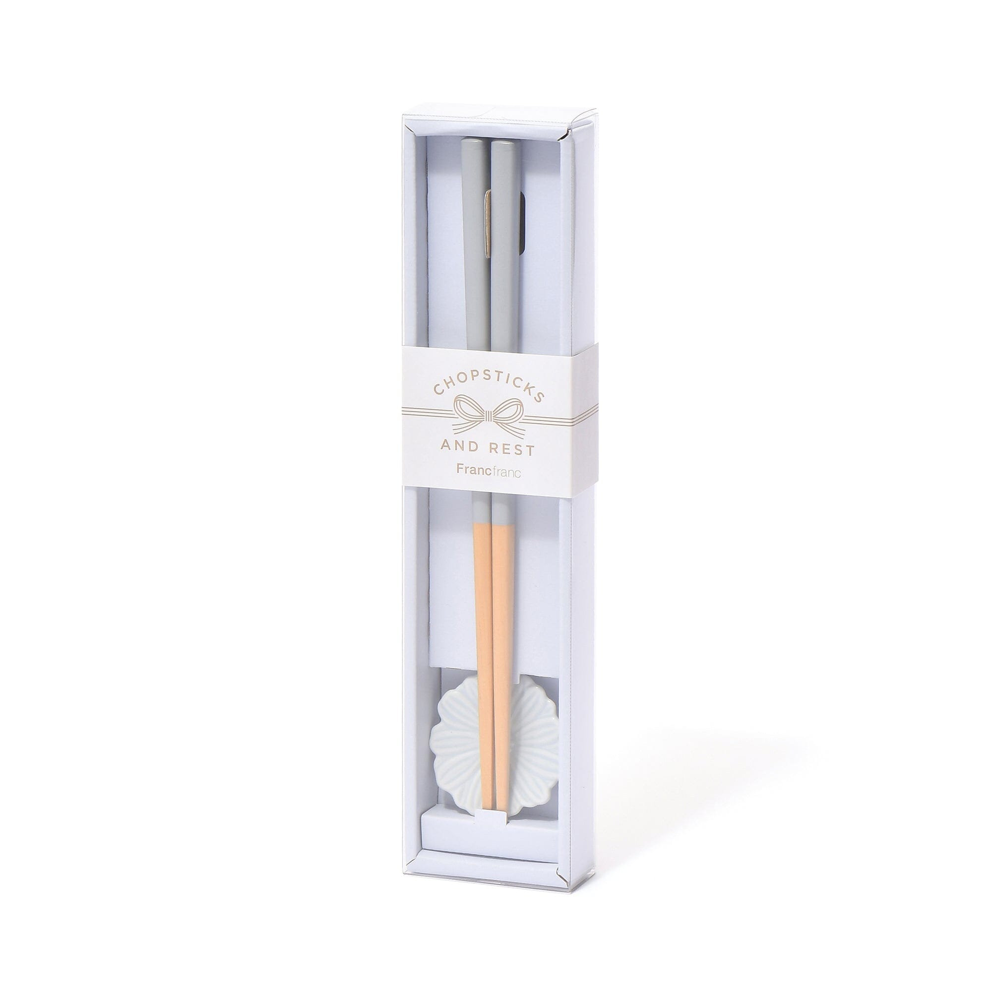 Premium Blue and Gray Chopsticks with Rest Gift Set - Elegant Dining Utensils for Sushi, Asian Cuisine & Home Decor