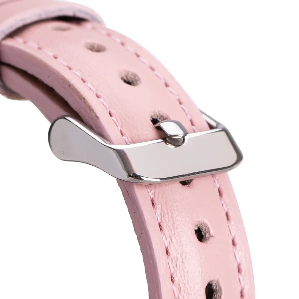 Pink Leather Ultra Slim Apple Watch Band for Women - Stylish & Comfortable Replacement Strap for Apple Watch Series 9/8/7/6/SE - Perfect for Workouts, Office & Everyday Wear