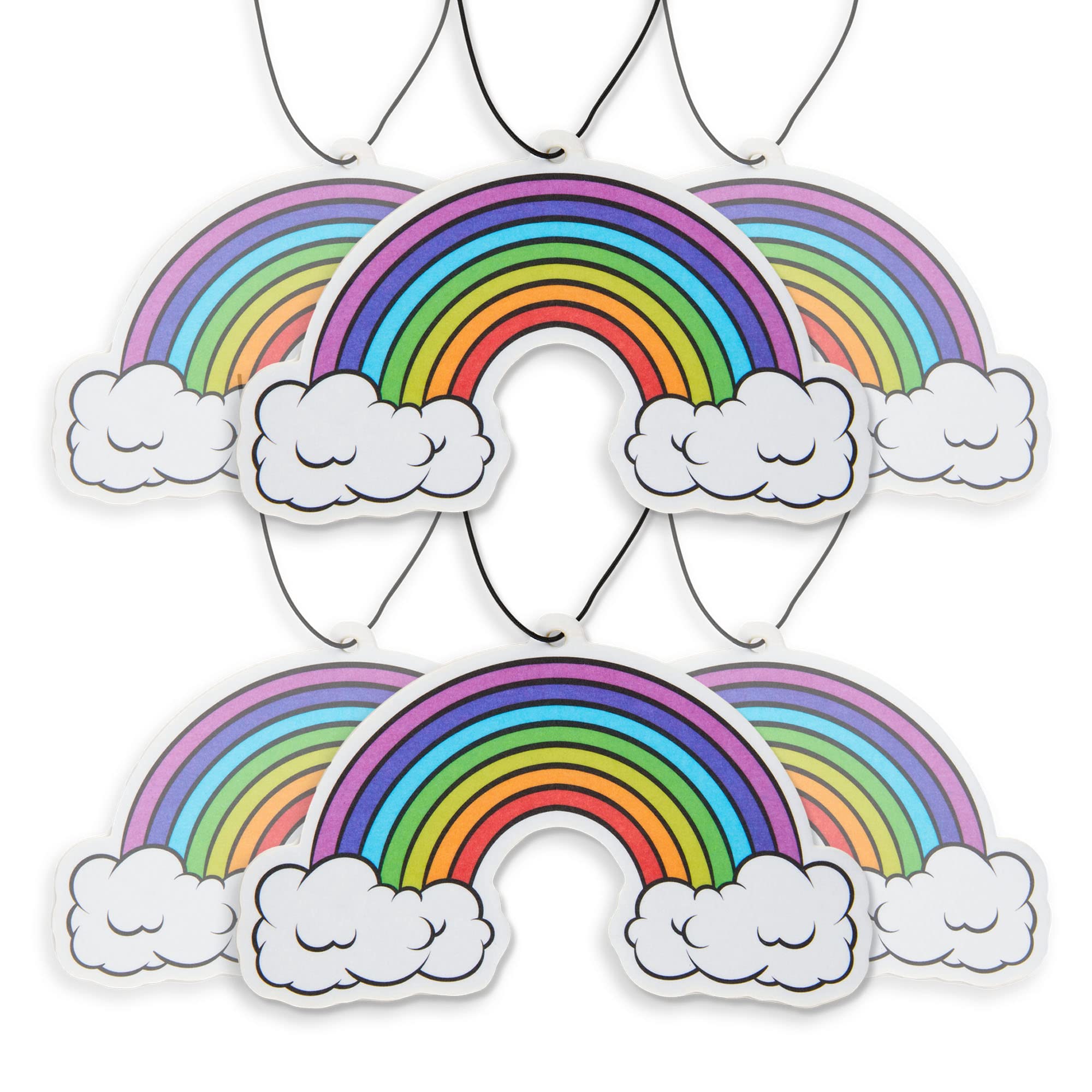 6 Pack Rainbow Car Air Freshener with Essential Oils - Long Lasting Natural Scent for Cars, Home & Office | Fresh Fresheners