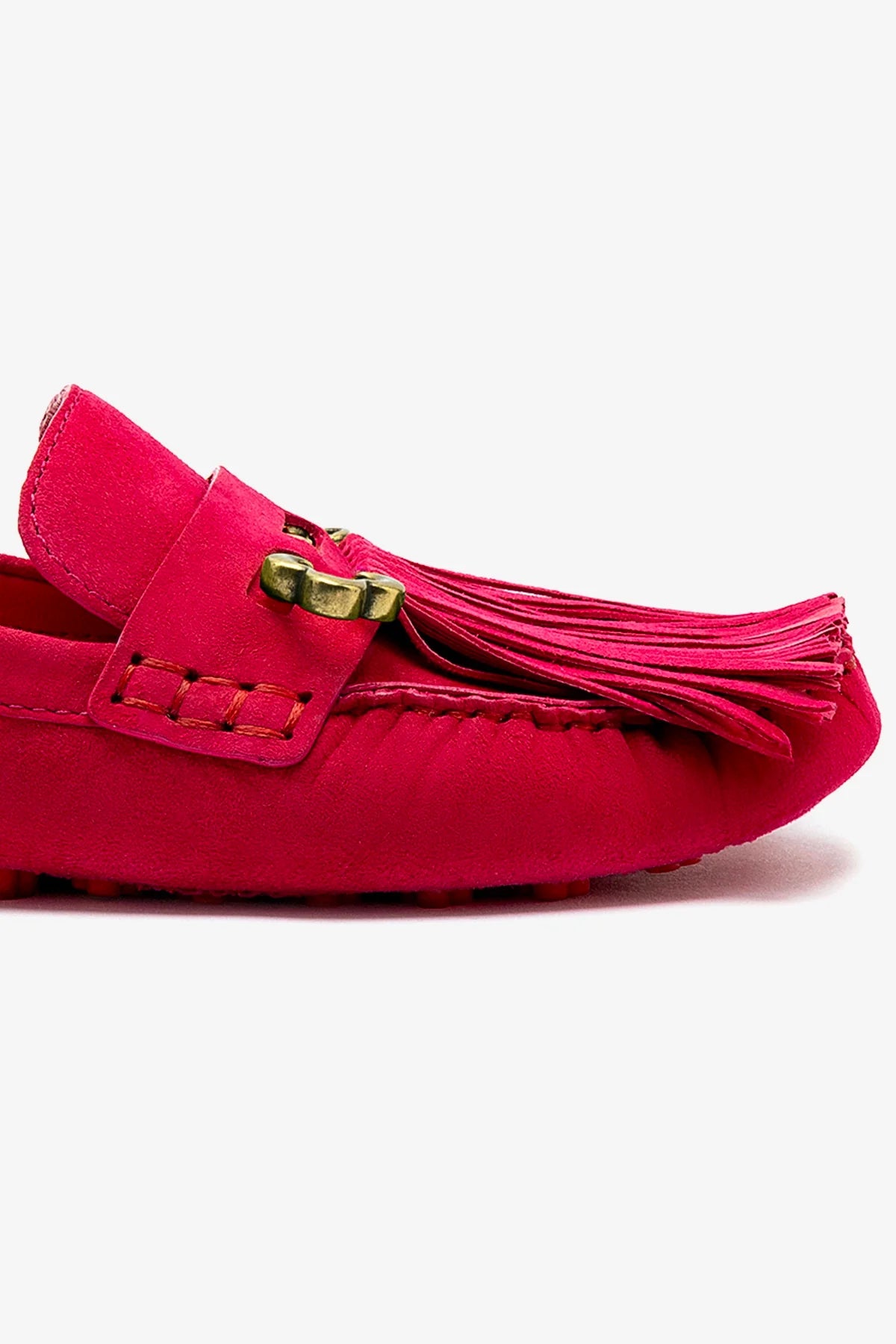 Joy Moccasin Shoes in Pink Suede - Women's Soft Comfortable Slip-On Loafers for Casual Wear & Indoor Use