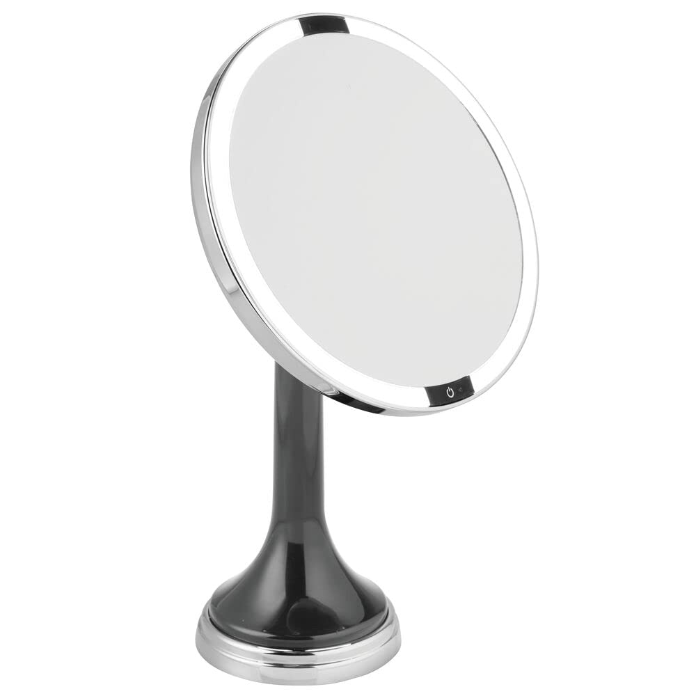 mDesign Modern Motion Sensor LED Lighted Makeup Mirror - 8