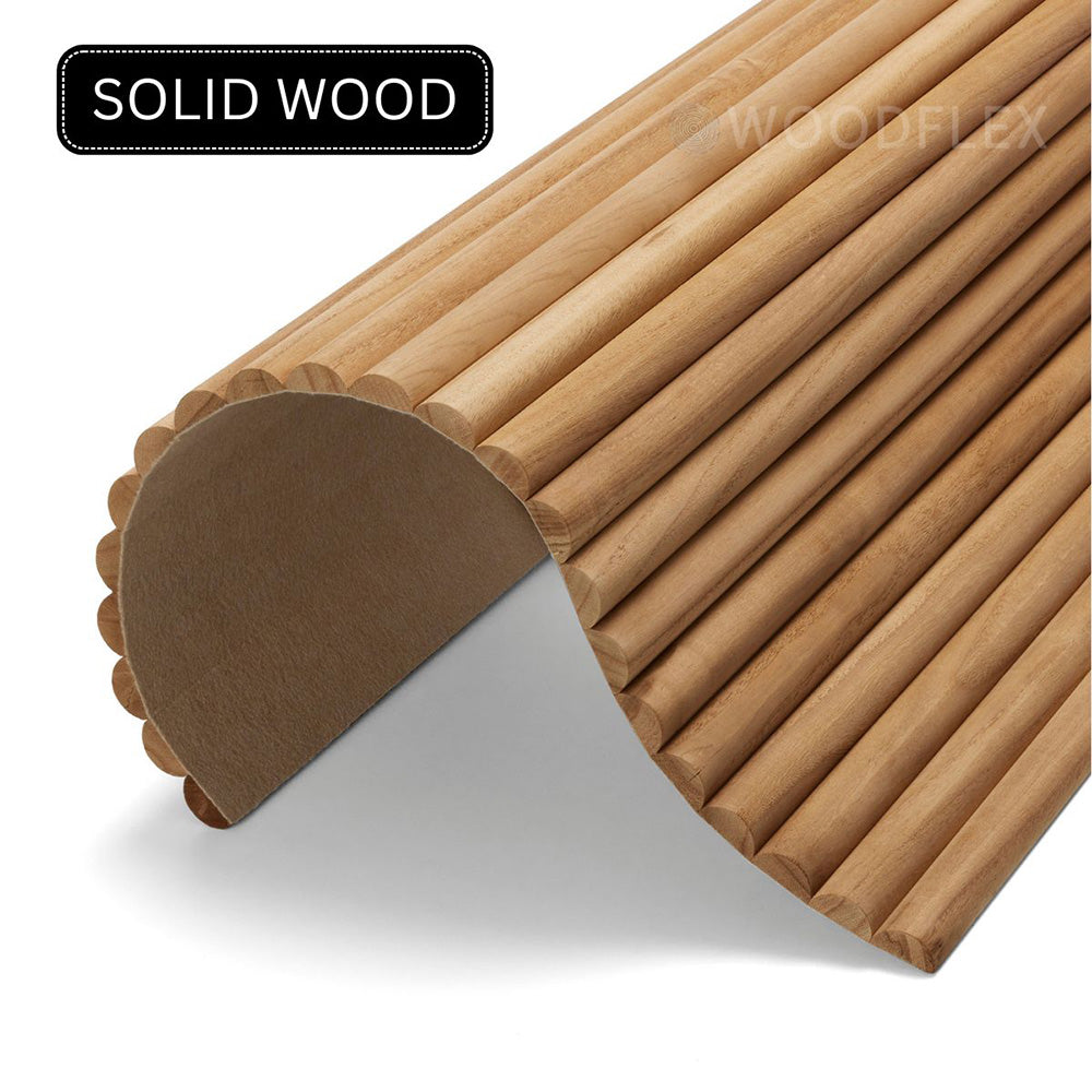 WOODFLEX Flexible Solid Paulownia Wood Slat Wall Panel 106