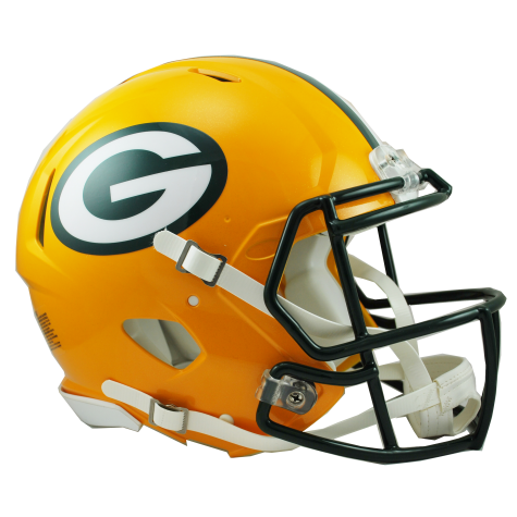 Green Bay Packers Revolution Speed Authentic Football Helmet - Official NFL Gear for Fans & Collectors | Perfect for Game Day, Tailgating & Sports Memorabilia Displays