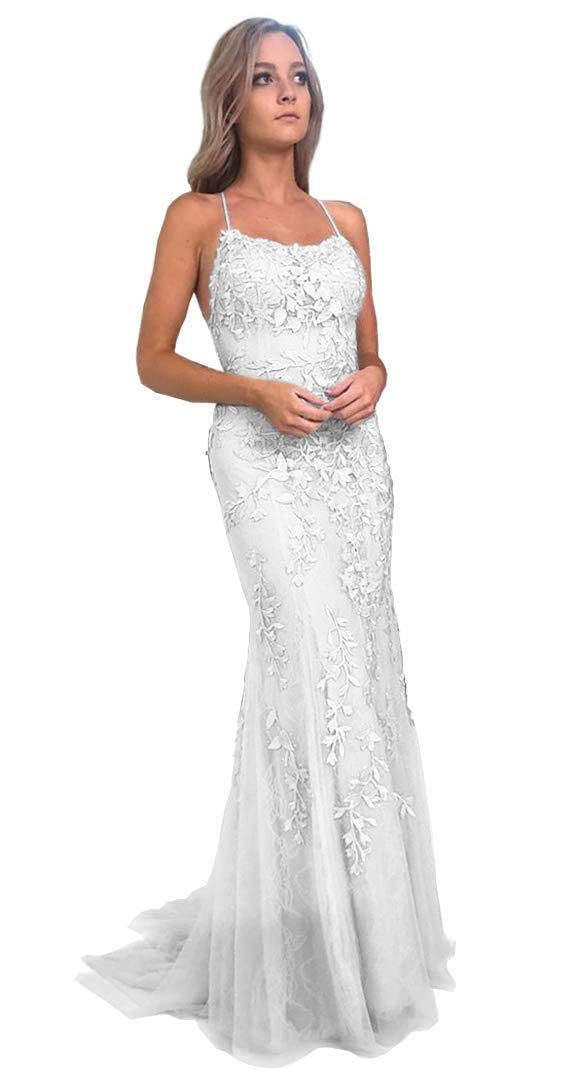 Elegant Mermaid Prom Dress with Lace Appliques & Spaghetti Straps - Sleeveless Formal Evening Gown for Women | Perfect for Homecoming, Prom Night & Special Occasions