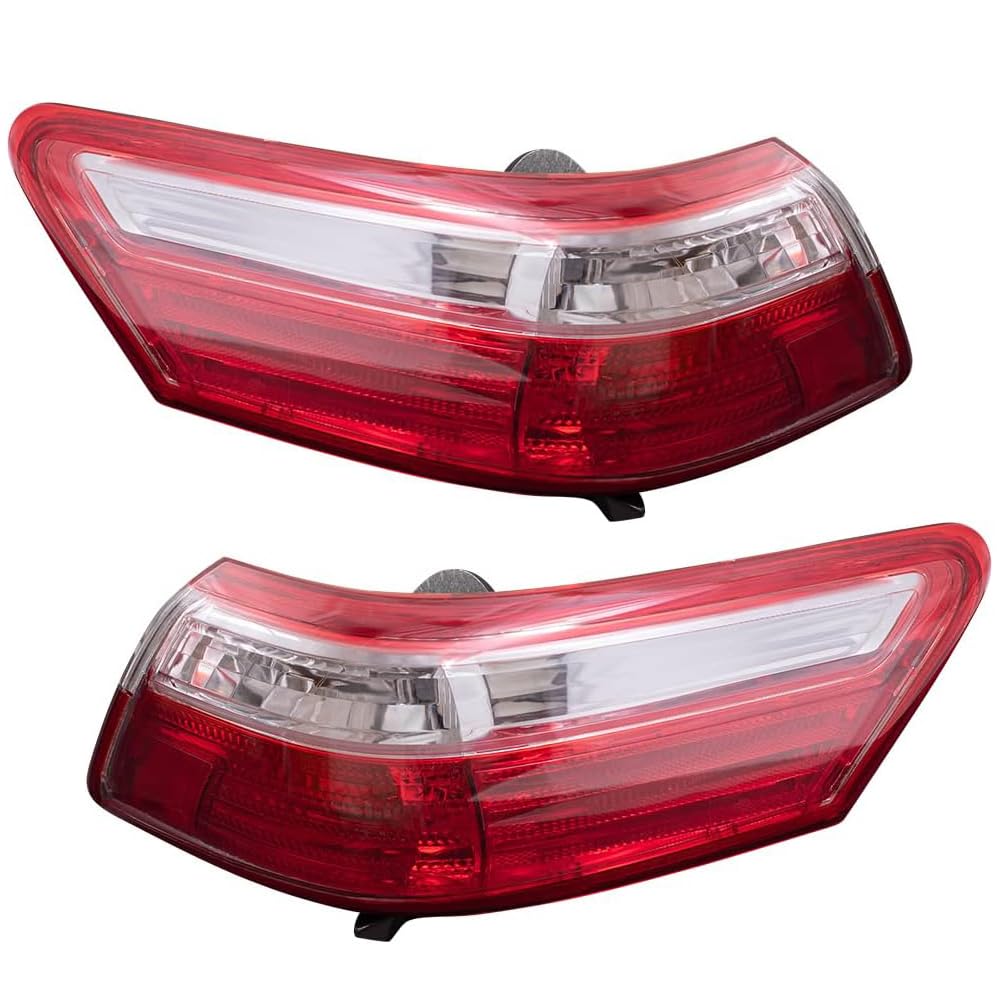 EPIC LIGHTING OE Style Halogen Tail Lights Outer Assembly Replacement for 2007-2009 TOYOTA CAMRY (Non-Hybrid) - Direct Fit, Plug & Play - Part Numbers TO2818129 TO2819129 8156006240 8155006240 - Perfect for Night Driving & Enhanced Vehicle Safety