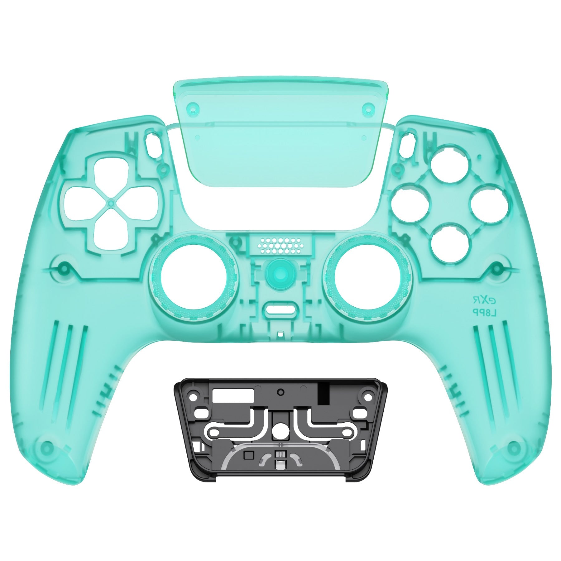eXtremeRate LUNA Redesigned PS5 Controller Front Shell with Touchpad - Compatible with BDM 010/020/030/040/050 Models - Emerald Green | Gaming Accessory for Enhanced PS5 Controller Customization & Protection