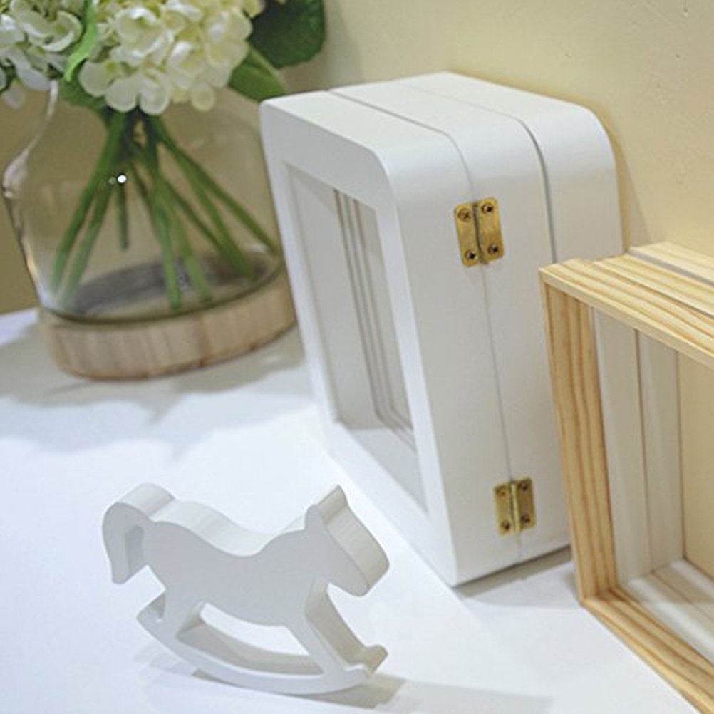 Handmade Small Wooden Rocking Horse Toy for Kids - Natural White Finish | Perfect for Nursery Decor, Toddler Playtime & Birthday Gifts