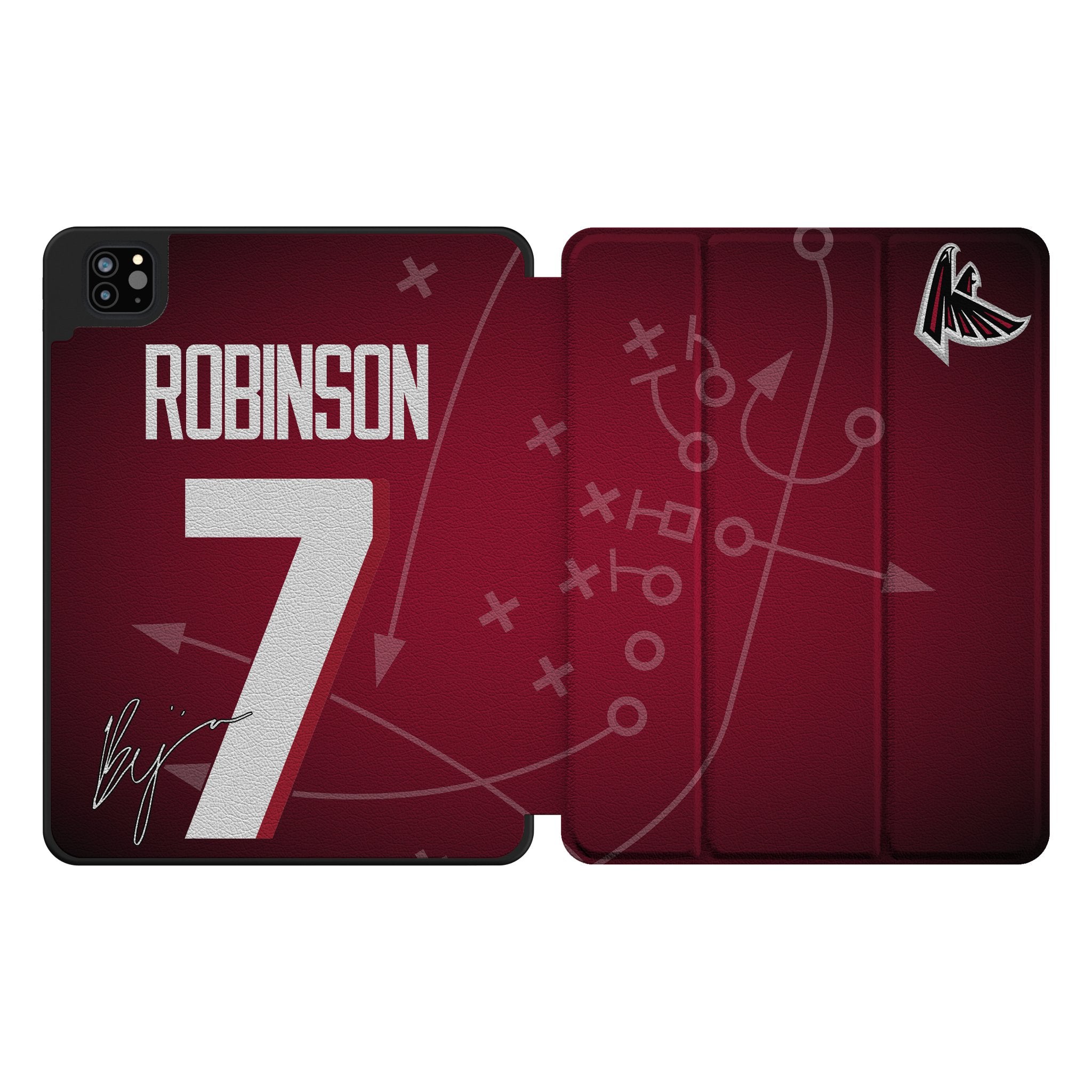Bijan Robinson Atlanta Falcons 7 Shockproof Tablet Case for Apple iPad 10.2 Inch - Perfect for Sports Fans, Travel & School Use