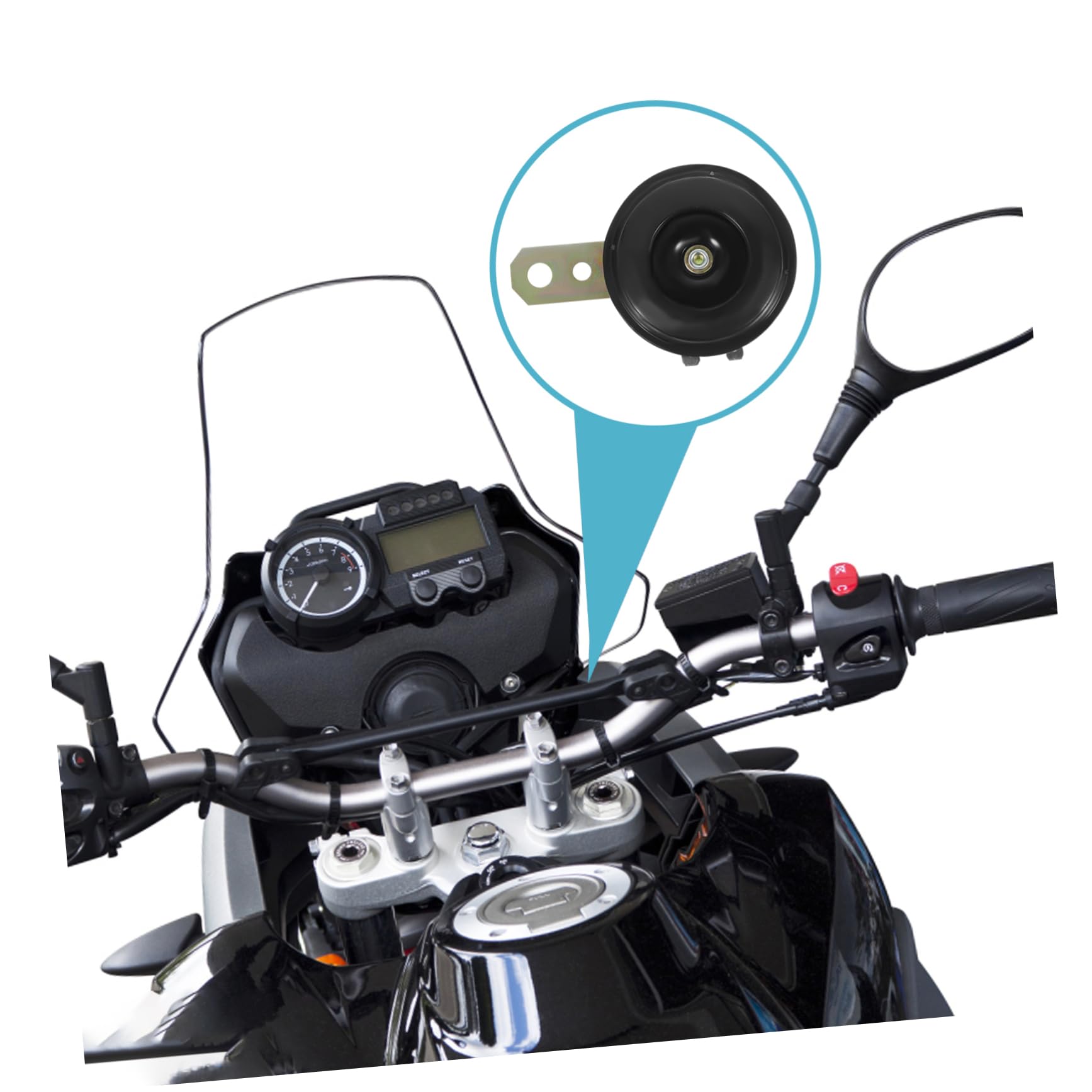 Garneck Universal 12V Super Loud 110dB Motorcycle Air Horn - Waterproof for Scooter, Moped, Dirt Bike, ATV, Go-Kart & Pocket Bike | Perfect for Off-Road Adventures & Urban Commuting