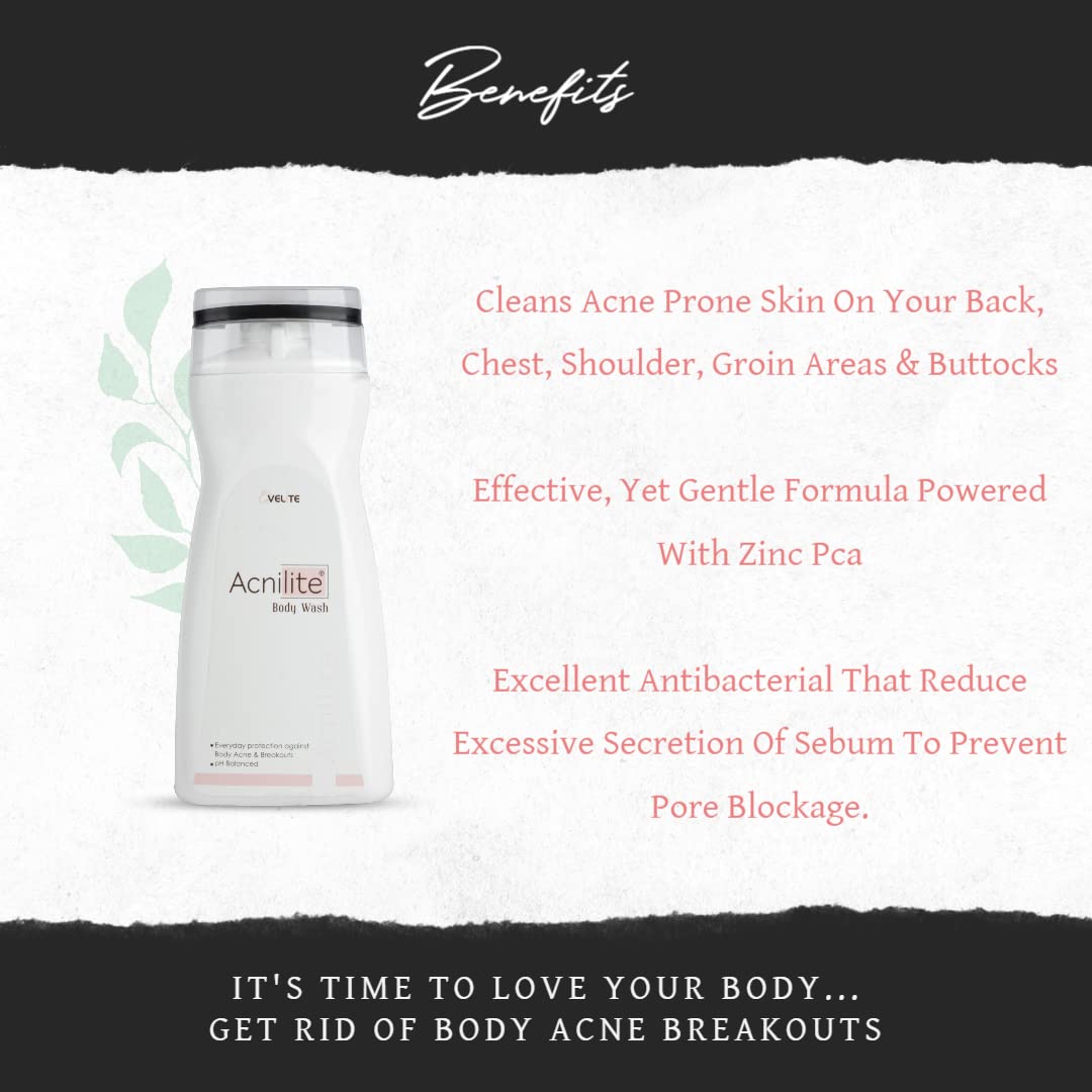 Acnilite Body Wash - Gentle Cleansing for Sensitive Skin | Hydrating & Soothing Shower Gel for Daily Use | Perfect for Dry, Irritated Skin Care Routine
