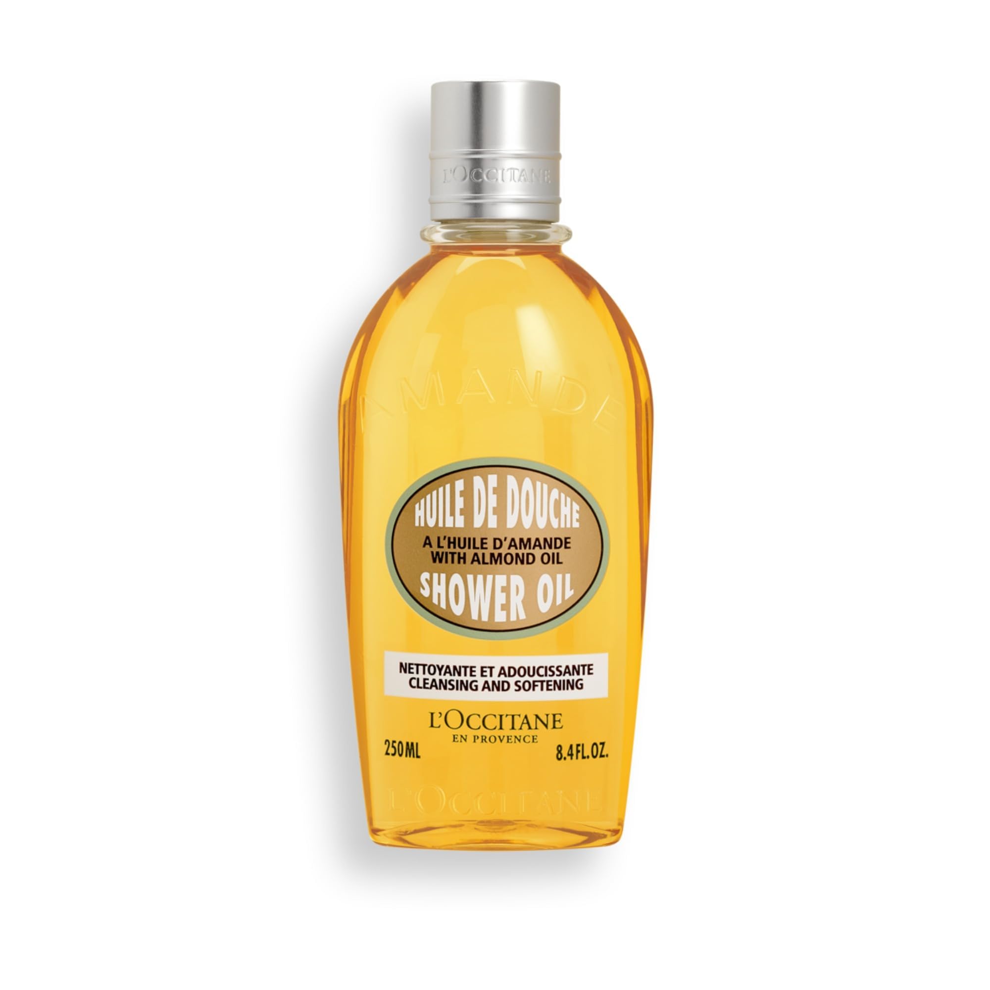 L'Occitane Almond Shower Oil - Cleansing & Softening Body Wash & Shaving Base for Dry Skin | Milky Lather Nourishes & Smooths Skin | Perfect for Daily Shower, Spa Day & Sensitive Skin Care