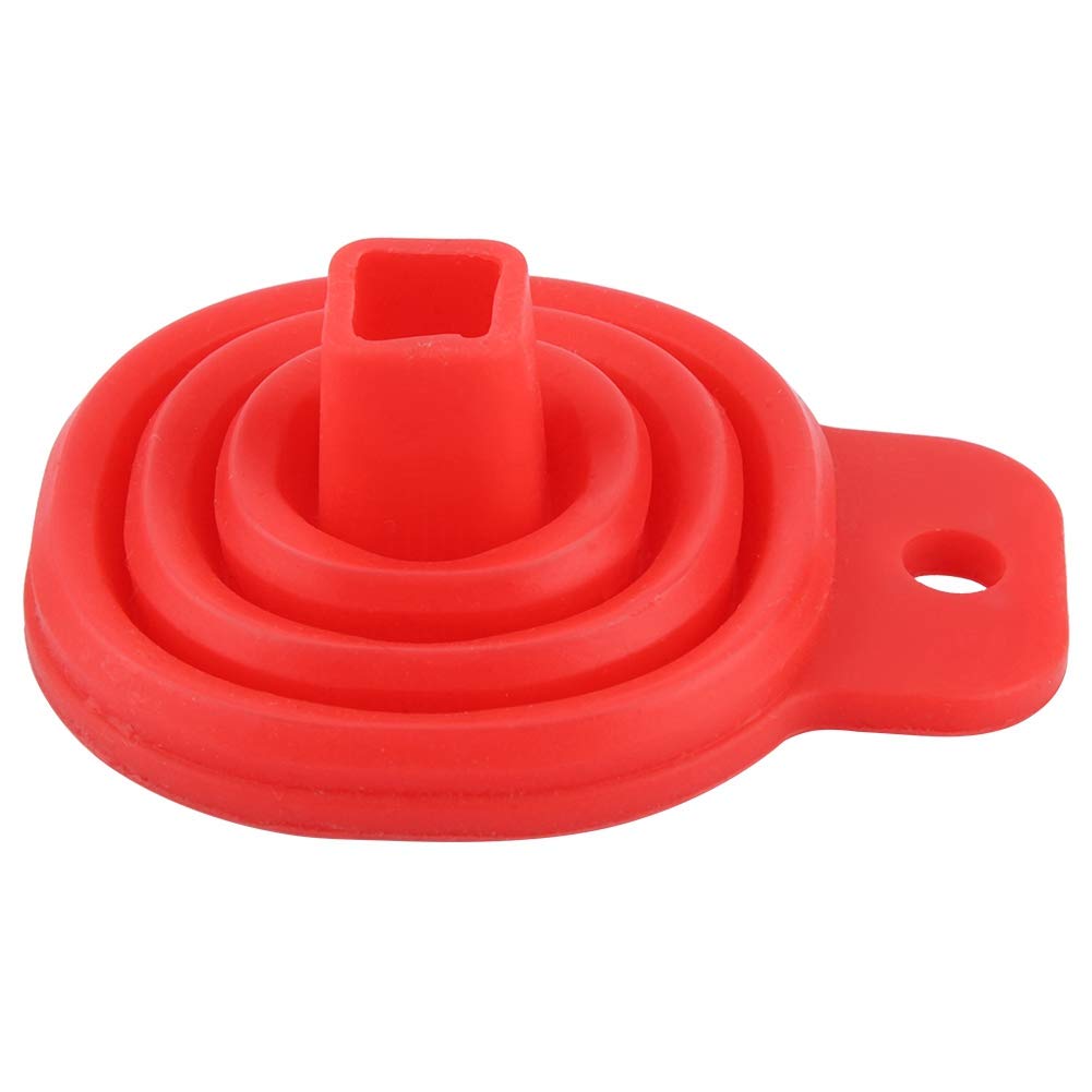 Collapsible Silicone Funnel for Automotive Oils & Lubricants - Mini Folding Telescopic Long Neck Funnel for Engine Oil & Liquid Dispensing - Perfect for DIY Car Maintenance, Motorcycle Care & Home Use