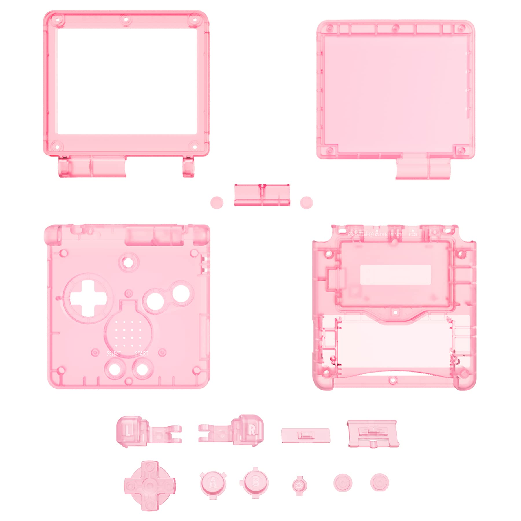 eXtremeRate Cherry Pink Replacement Shell for Gameboy Advance SP GBA SP - Compatible with IPS & Standard LCD Screens - DIY Custom Housing Case - Perfect for Gaming Enthusiasts & Console Modders (Console & Screen Not Included)