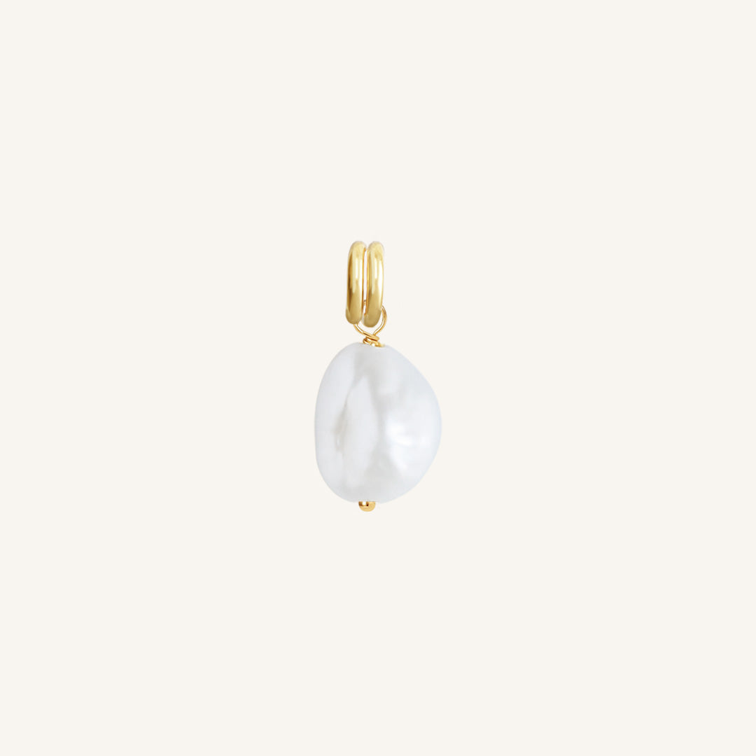 Keshi Pearl Charm Necklace - Natural Stone of Potential & Good Luck - Perfect for Meditation, Jewelry Making & Spiritual Gifts