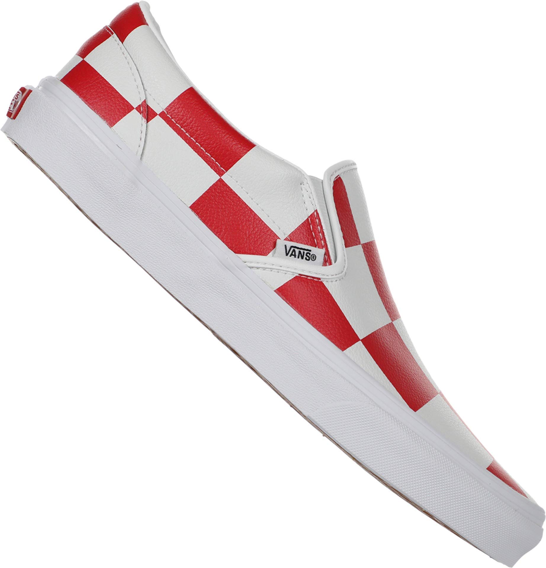 Vans Unisex Classic Slip-On Leather Checkerboard Skate Shoes - Comfortable Casual Sneakers for Men & Women | Perfect for Skateboarding, Streetwear & Everyday Wear